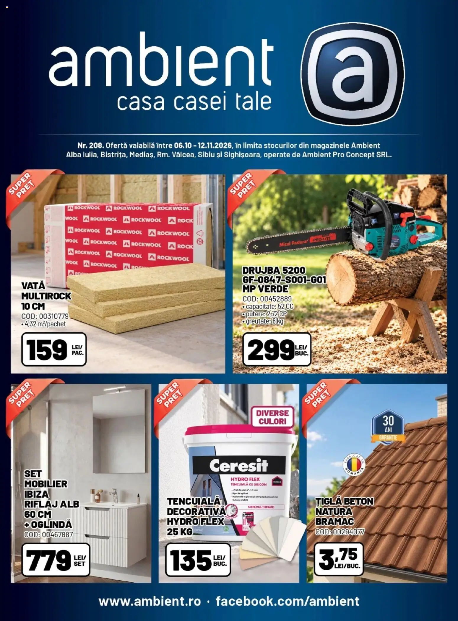 Noul catalog Ambient – valabil de la 06.10.2026 | Pagină: 1 | Produse: Ceresit, Alba, Oglindă, Țiglă