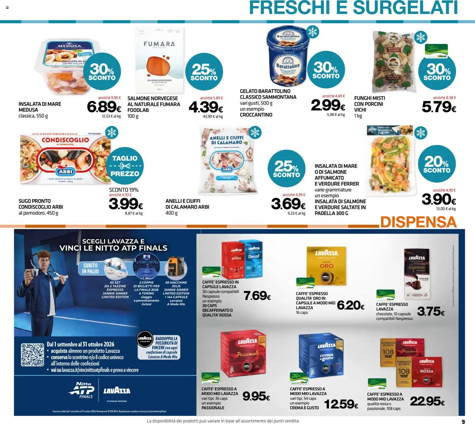 Volantino Superconti del 24/09/2026 | Pagina: 9 | Prodotti: Gelato, Insalata, Funghi, Sugo