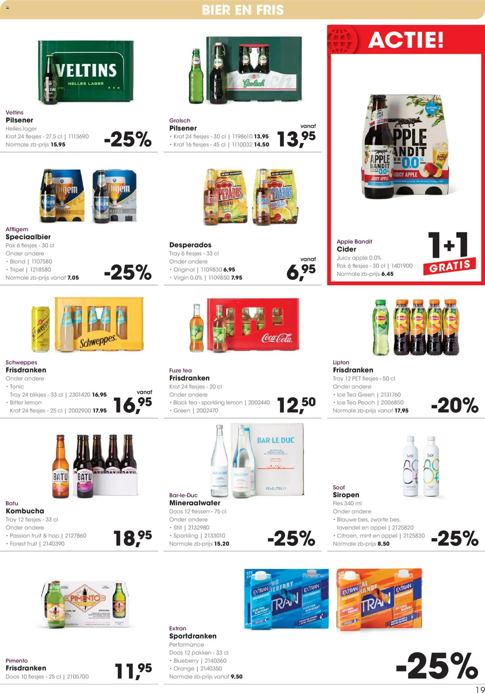 {H1} | Pagina: 19 | Producten: Bier, Fles, Borjúlábszár, Appel