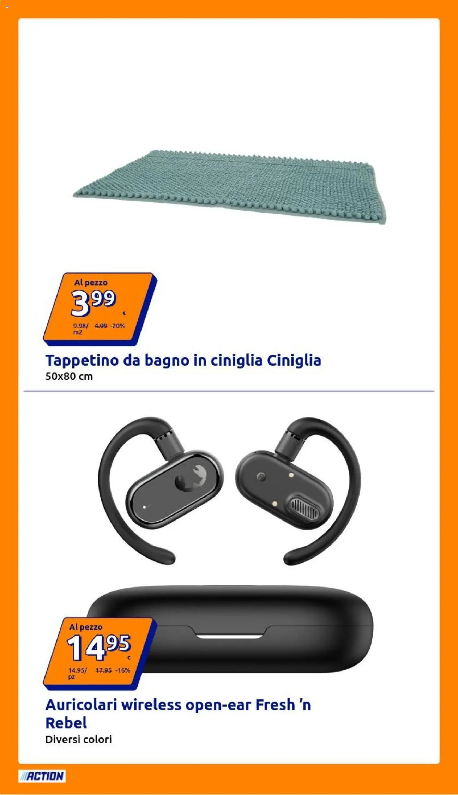 Volantino Action del 19/08/2026 | Pagina: 4 | Prodotti: Auricolari, Bagno