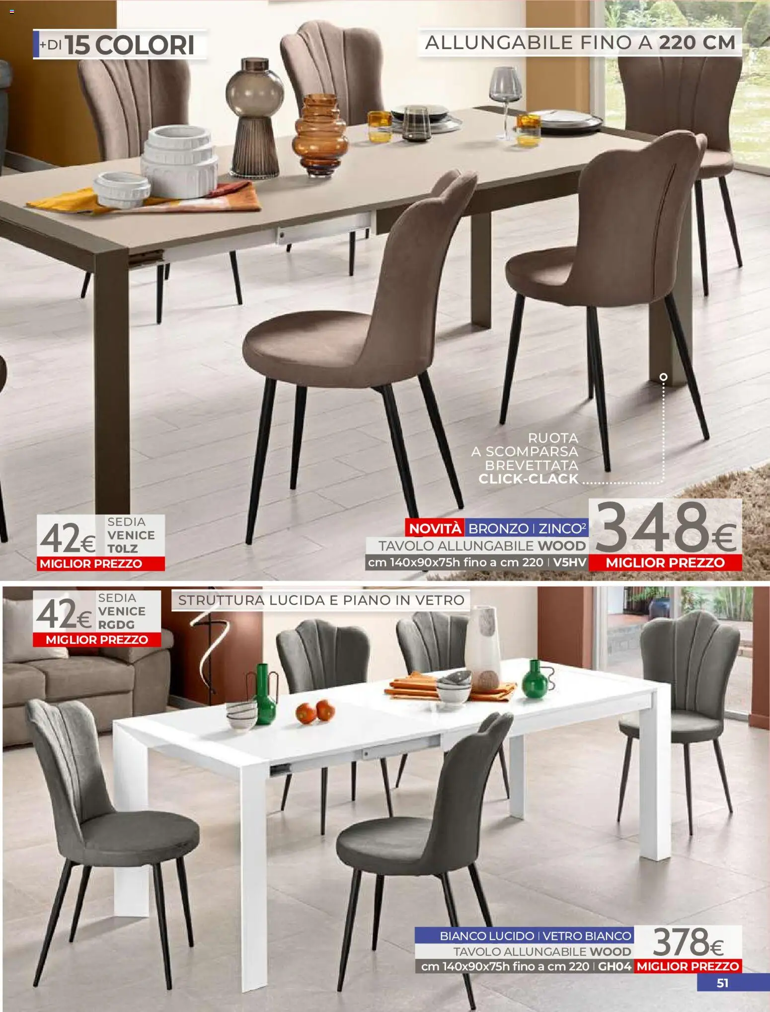 Volantino Mondo Convenienza del 01/07/2026 | Pagina: 53 | Prodotti: Tavolo, Sedia