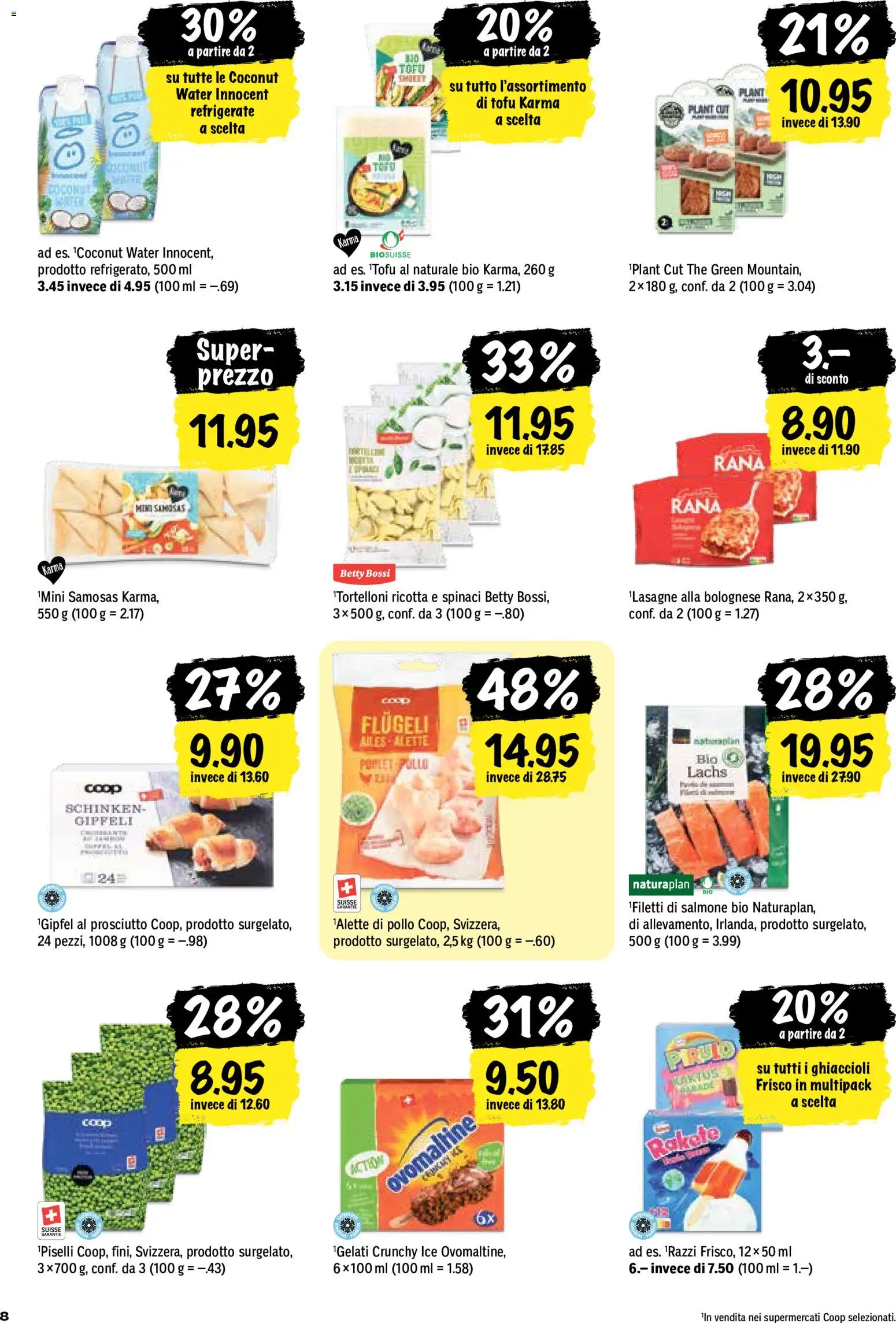 Coop aktionen IT – gültig ab 23.07.2026 | Seite: 8 | Produkte: Gipfeli, Lachs, Schinken