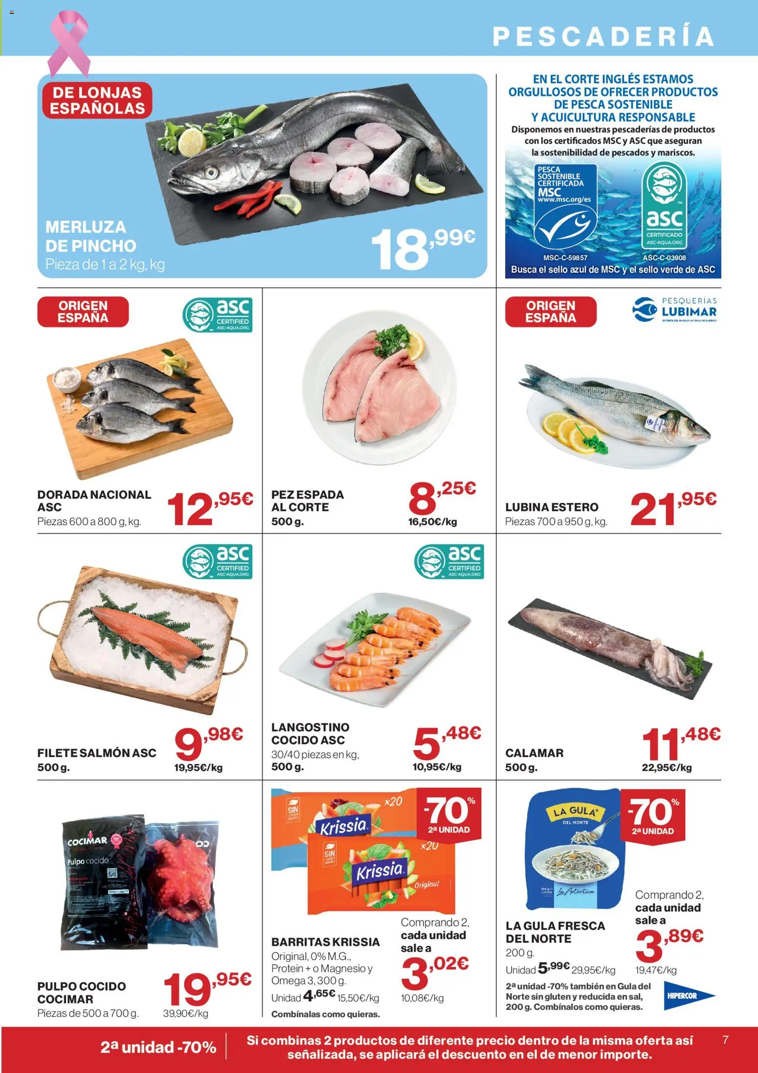 Hipercor catálogo │ válido desde el 15/10/2026 | Página: 7 | Productos: Omega, Salmón, Filete, Langostino