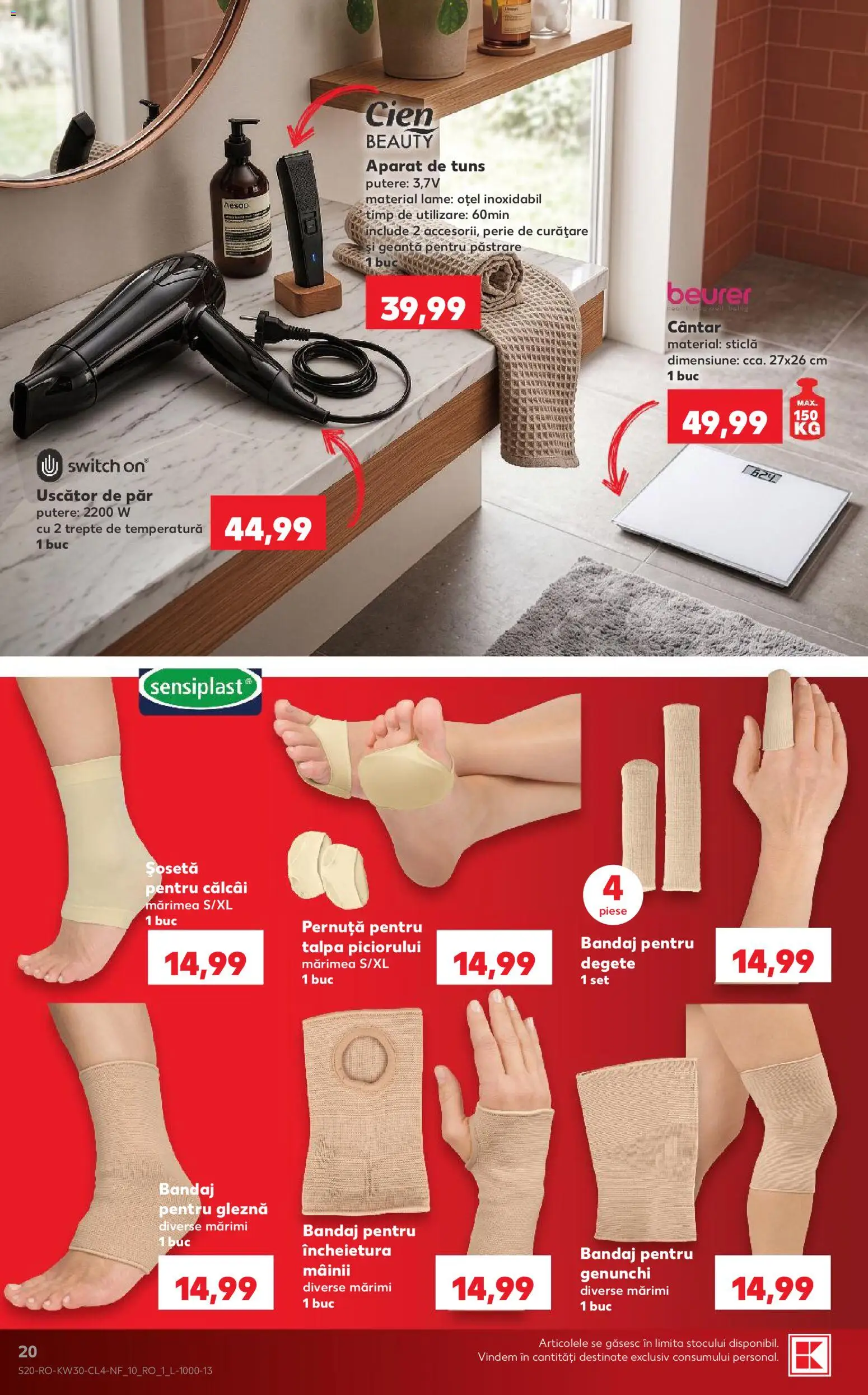 Noul catalog Kaufland – valabil de la 22.07.2026 | Pagină: 20 | Produse: Geantă, Uscător, Uscător De Păr, Perie