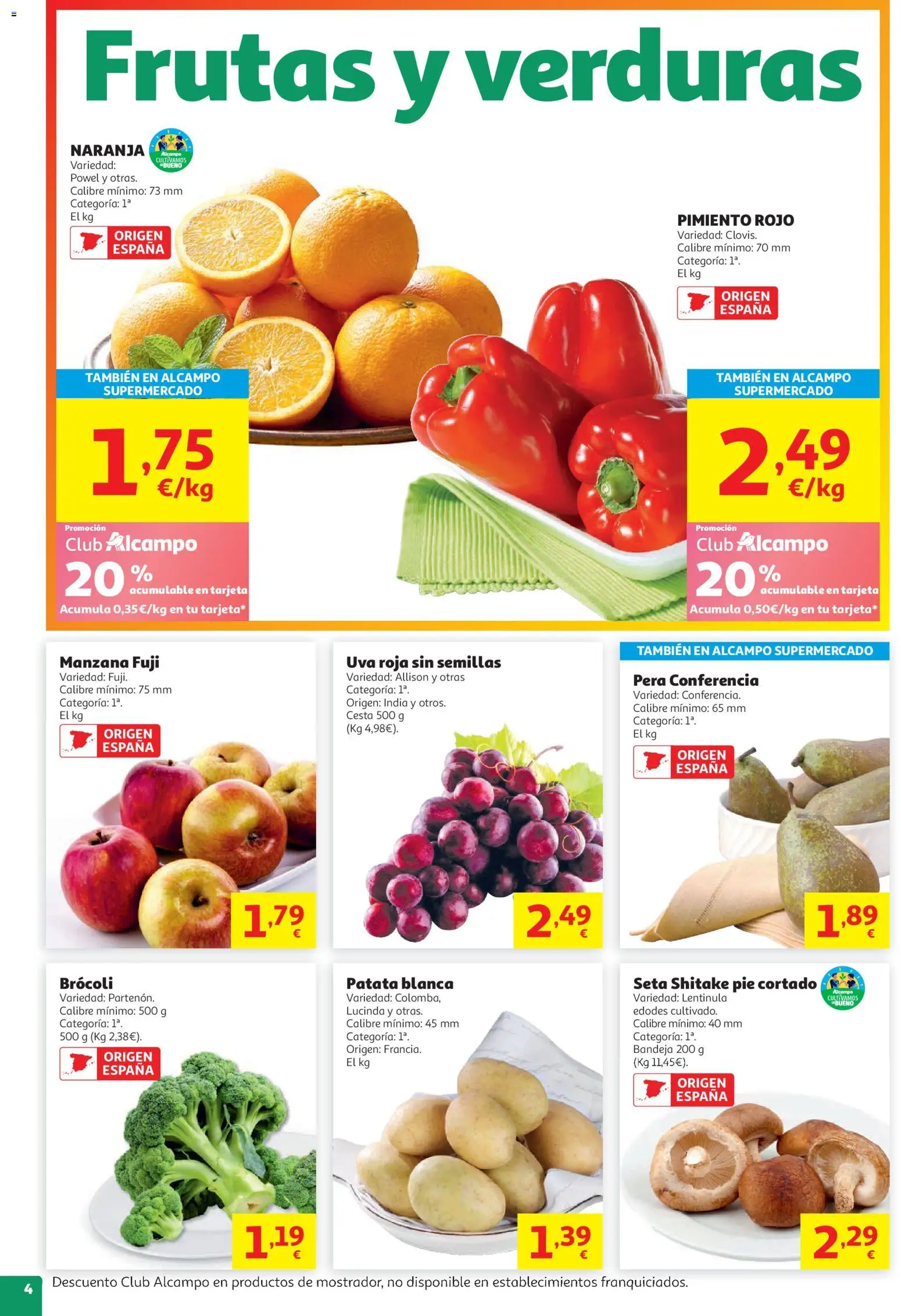 Alcampo HG Unico Mad │ válido desde el 05.05.2026 | Página: 4 | Productos: Κάδος απορρυμάτων, Manzana, Bandeja, Cesta