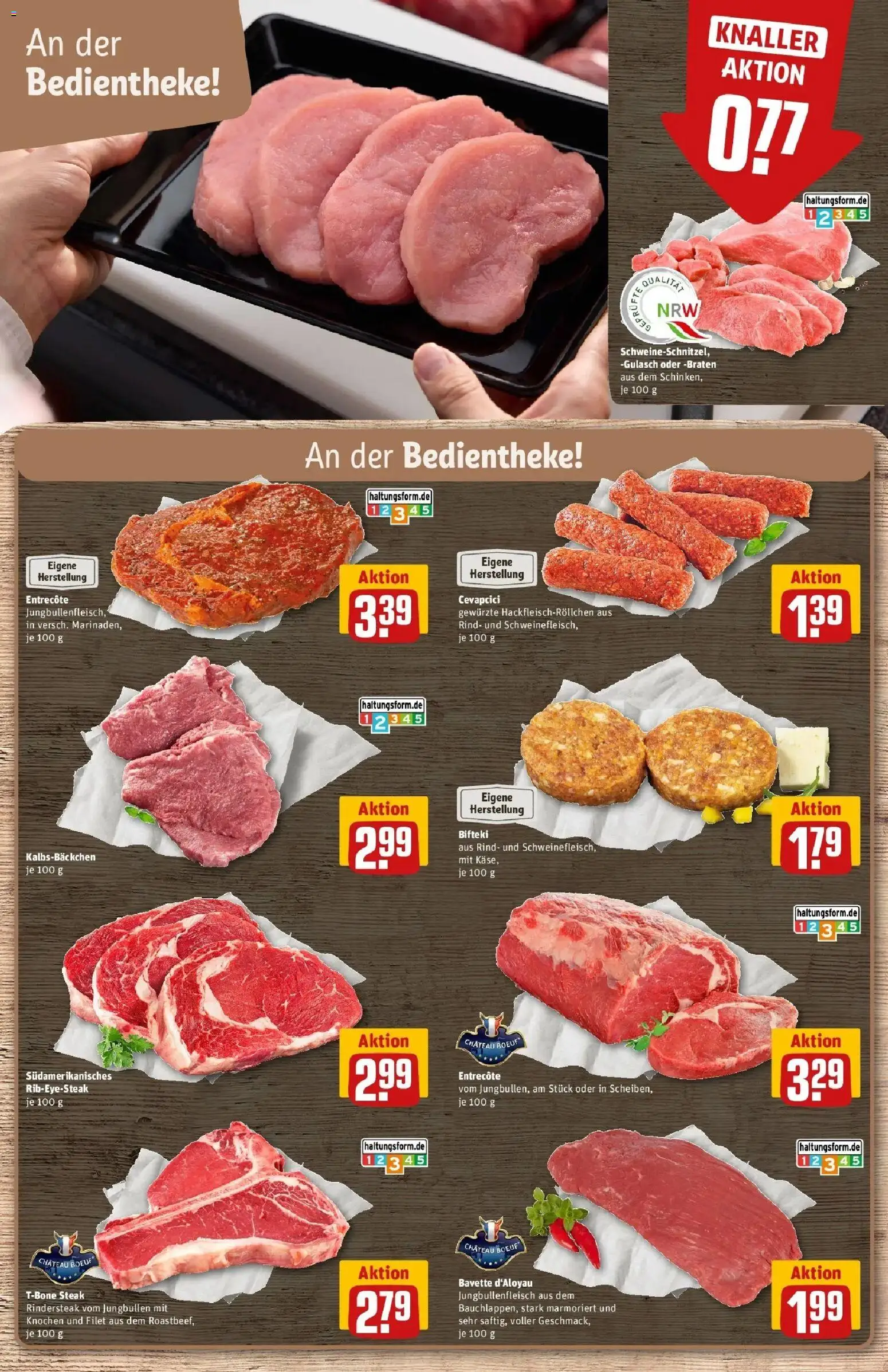 REWE Prospekt ab 24.08.2026 zum Blättern » Angebote | Seite: 8 | Produkte: Cevapcici, Entrecote, Gulasch, Steak