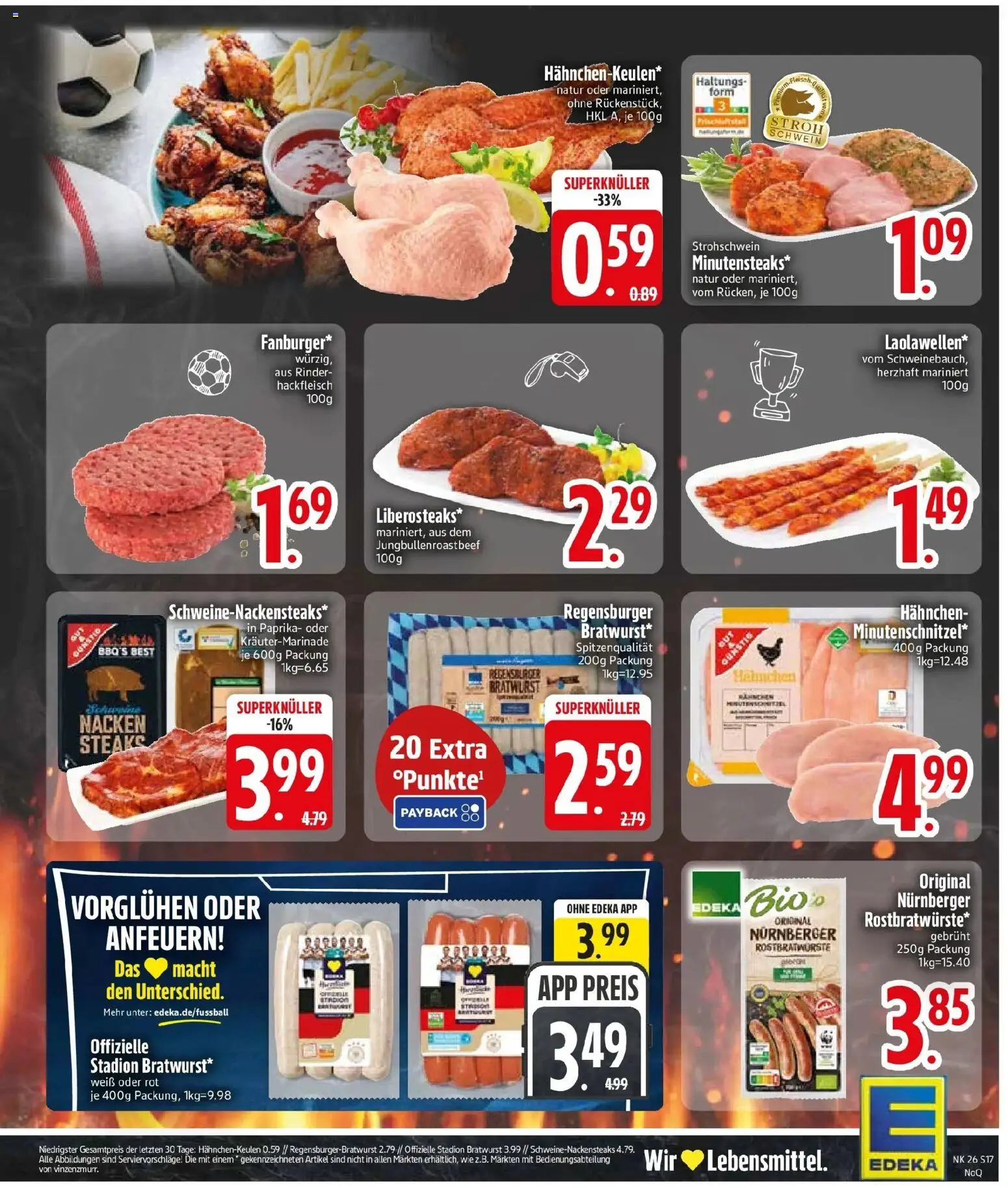 Edeka prospekt Gundelfingen – gültig ab 21.06.2026 | Seite: 21 | Produkte: Hahnchen, Bratwurst, Burger, Schnitzel