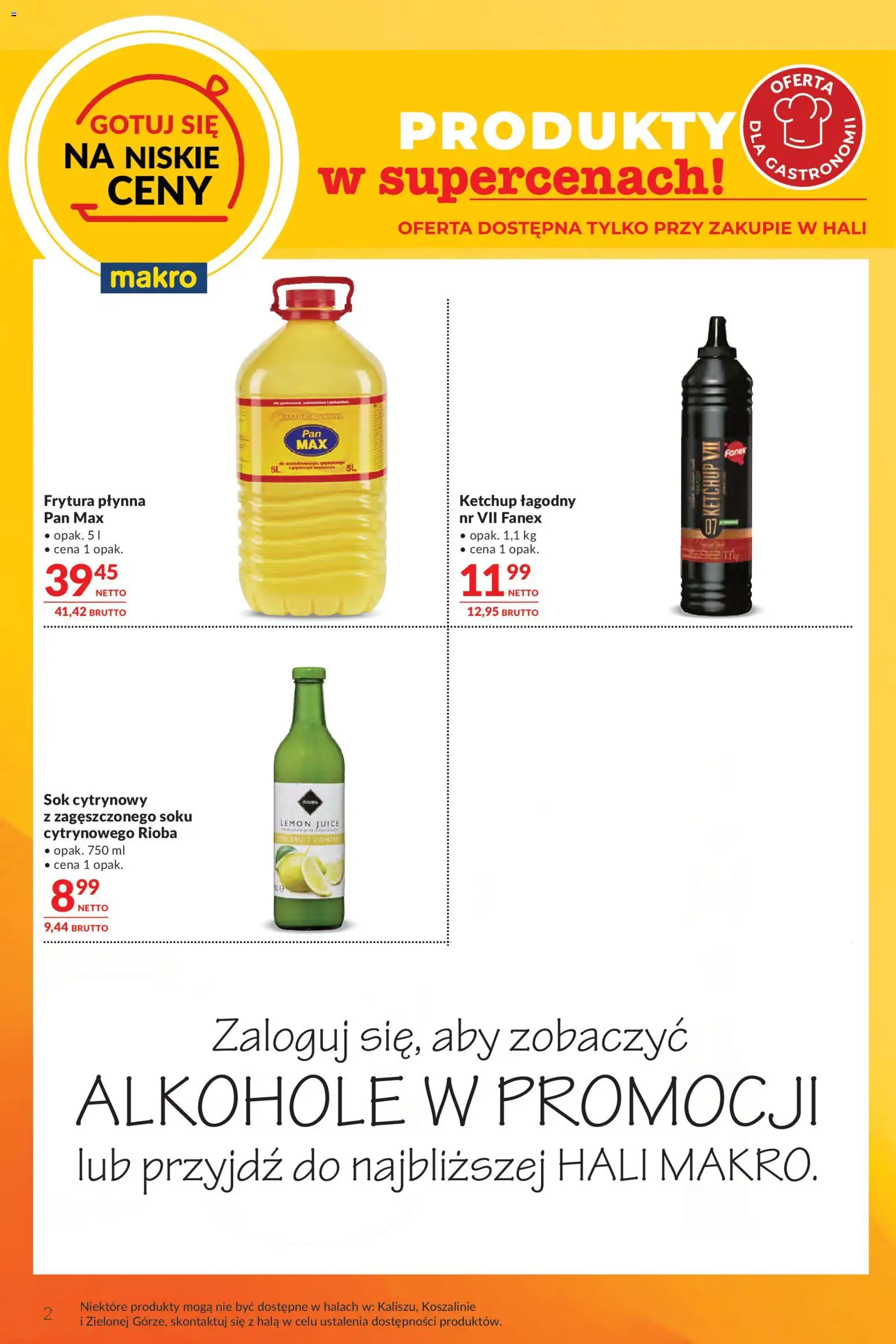 Makro gazetka - Oferta dla gastronomii od 09.06.2026 | Strona: 2 | Produkty: Ketchup, Frytura, Sok