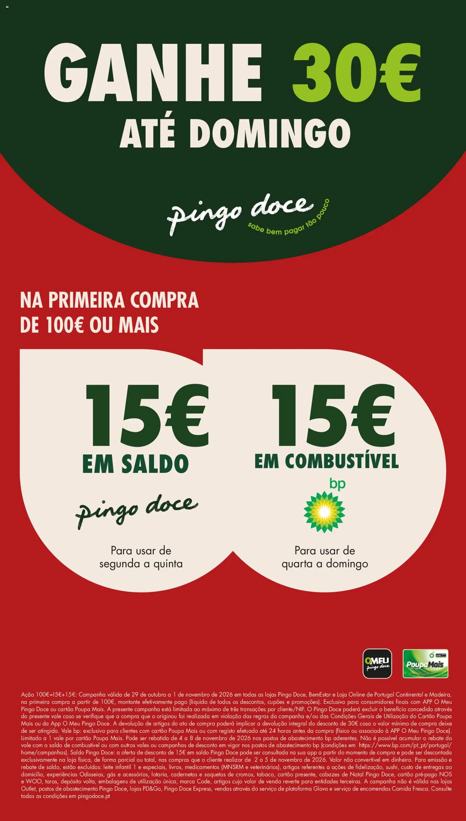 Pingo Doce folheto Poupe Este Fim de Semana │ válido de 29/10/2026 | Página: 1 | Produtos: Leite infantil, Leite, Saquetas