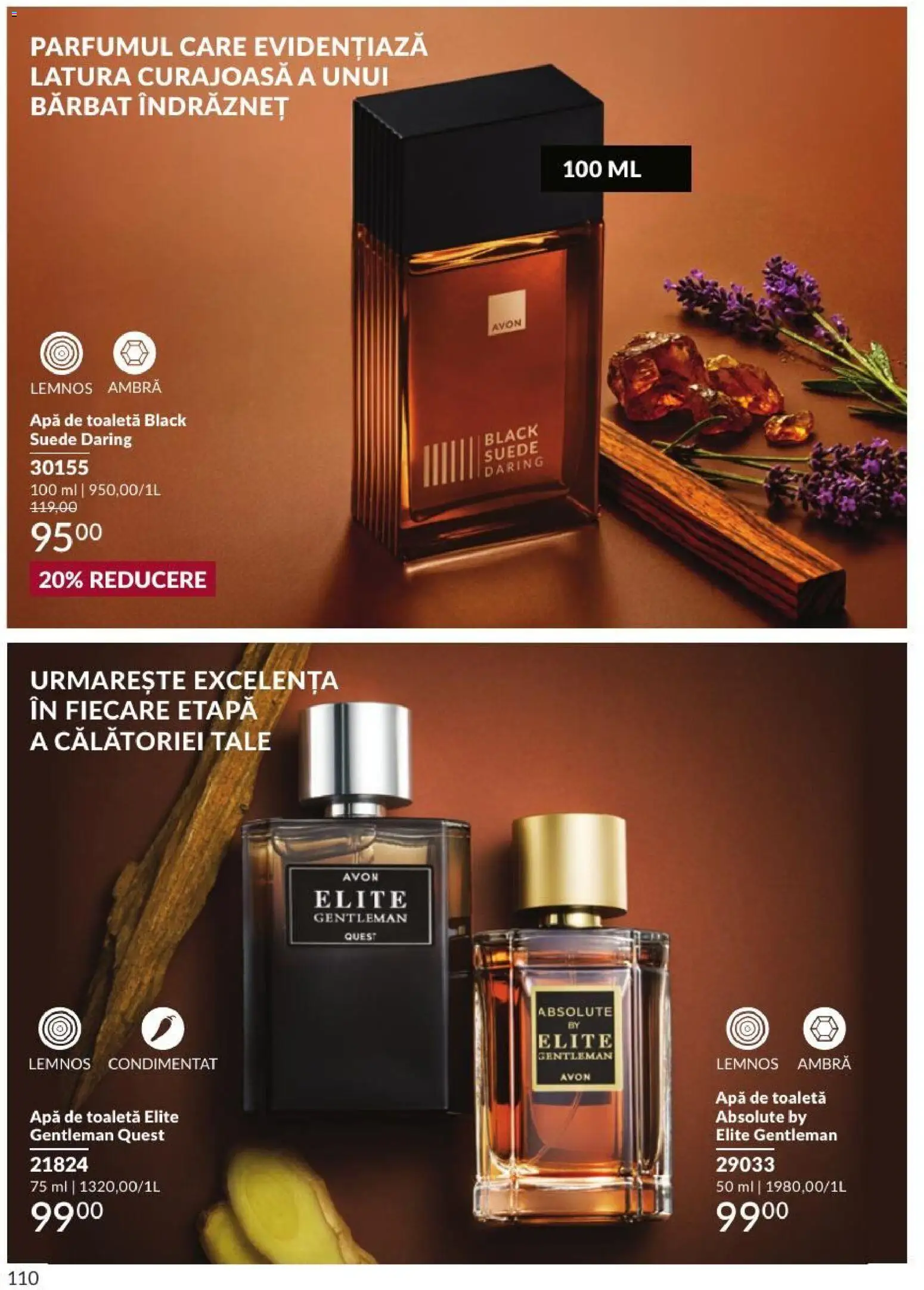 Noul catalog Avon – valabil de la 01.09.2026 | Pagină: 110 | Produse: Toaletă, Apă de toaletă, Apă, Black
