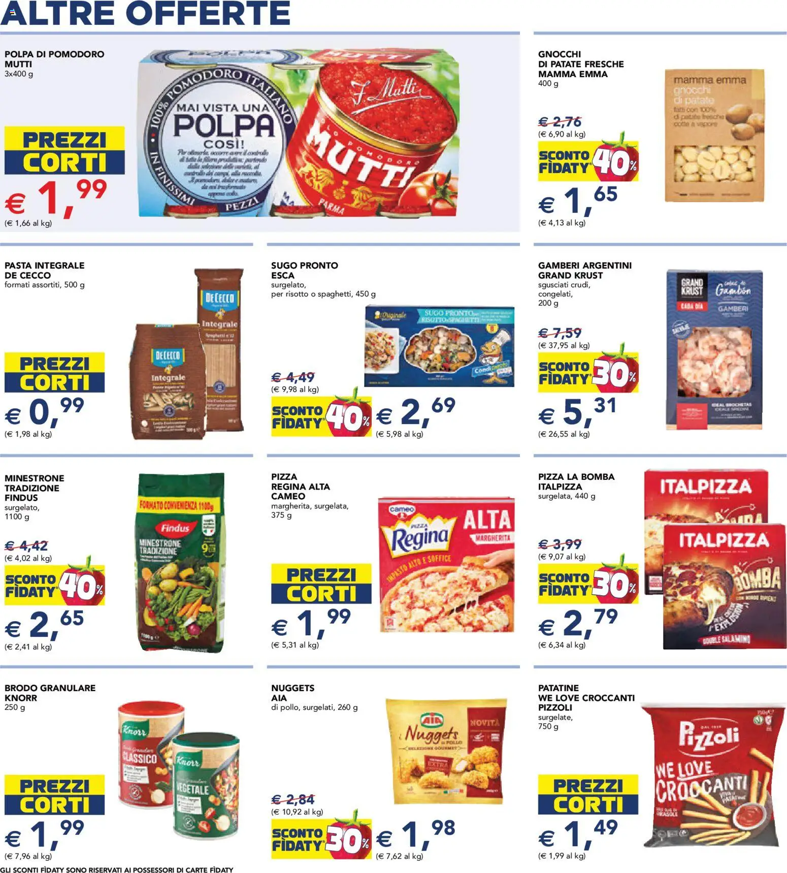 Volantino Esselunga S del 12.03.2026 | Pagina: 8 | Prodotti: Patatine, Nuggets, Pomodoro, Gnocchi