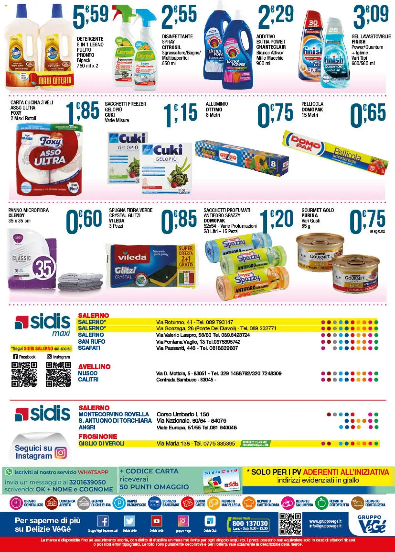 Volantino Sidis del 01.06.2026 | Pagina: 24 | Prodotti: Spugna, Detergente, Lavastoviglie, Alluminio
