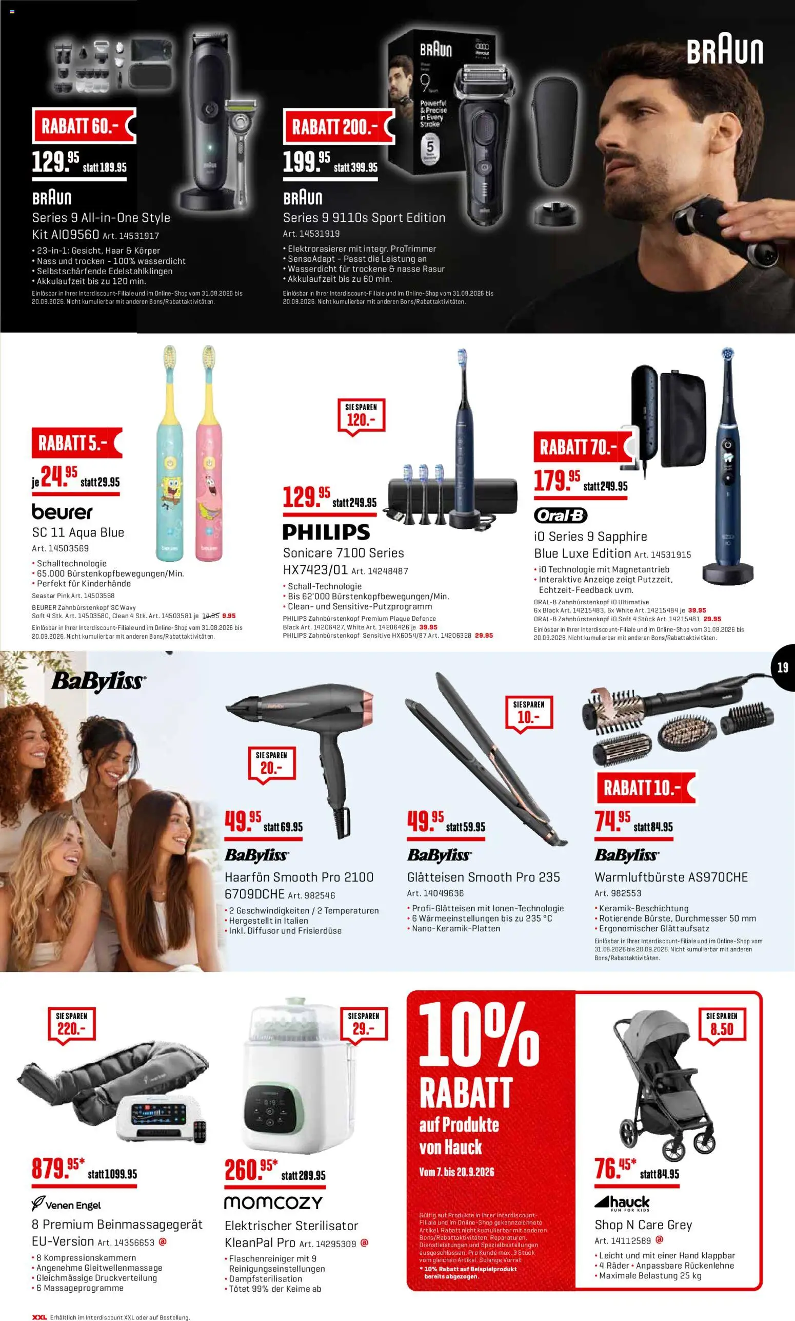 Interdiscount aktionen Angebote – gültig ab 07.09.2026 | Seite: 19 | Produkte: Glätteisen, Philips