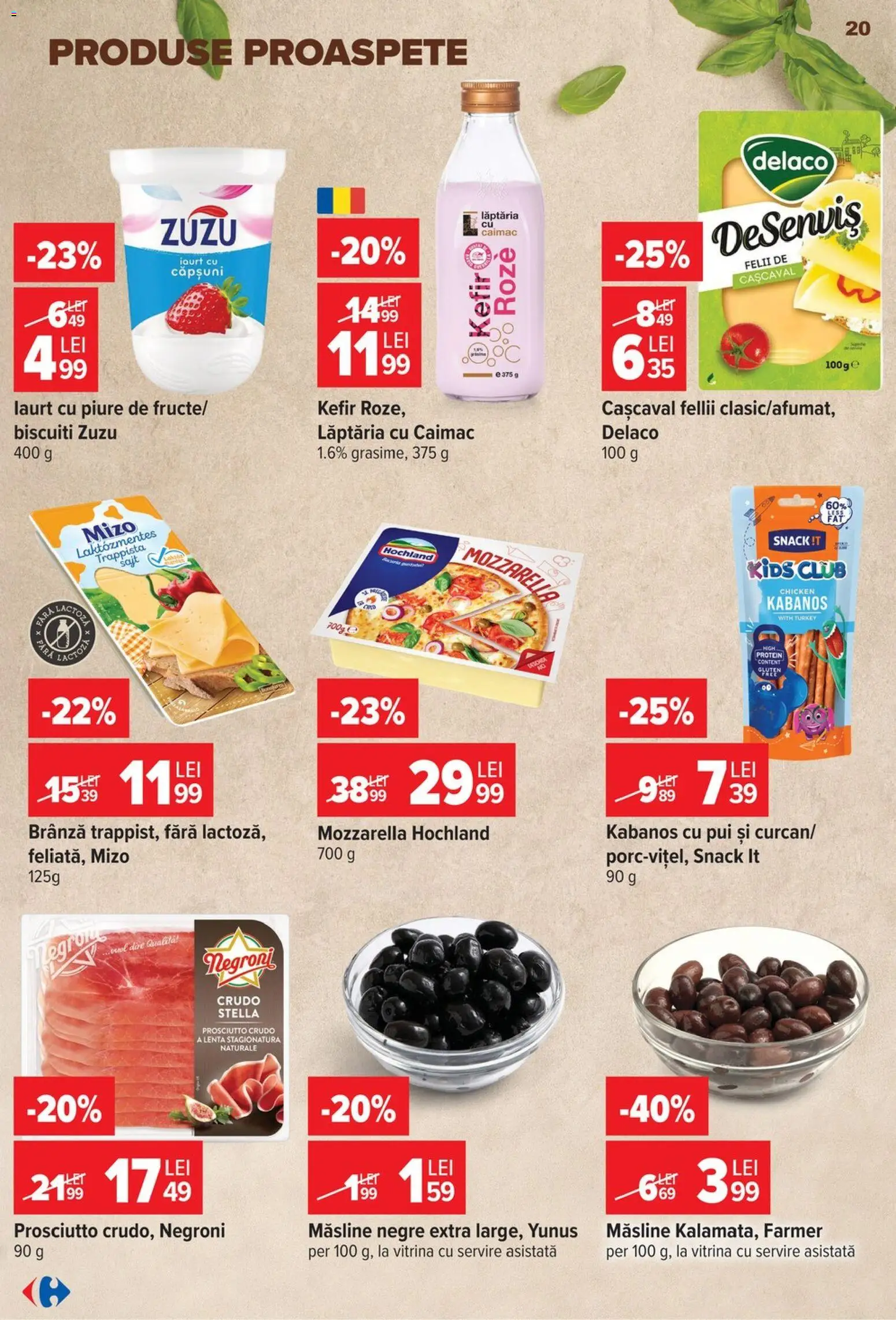 Noul catalog Carrefour – valabil de la 14.10.2026 | Pagină: 20 | Produse: Pui, Cașcaval, Kefir, Căpșuni