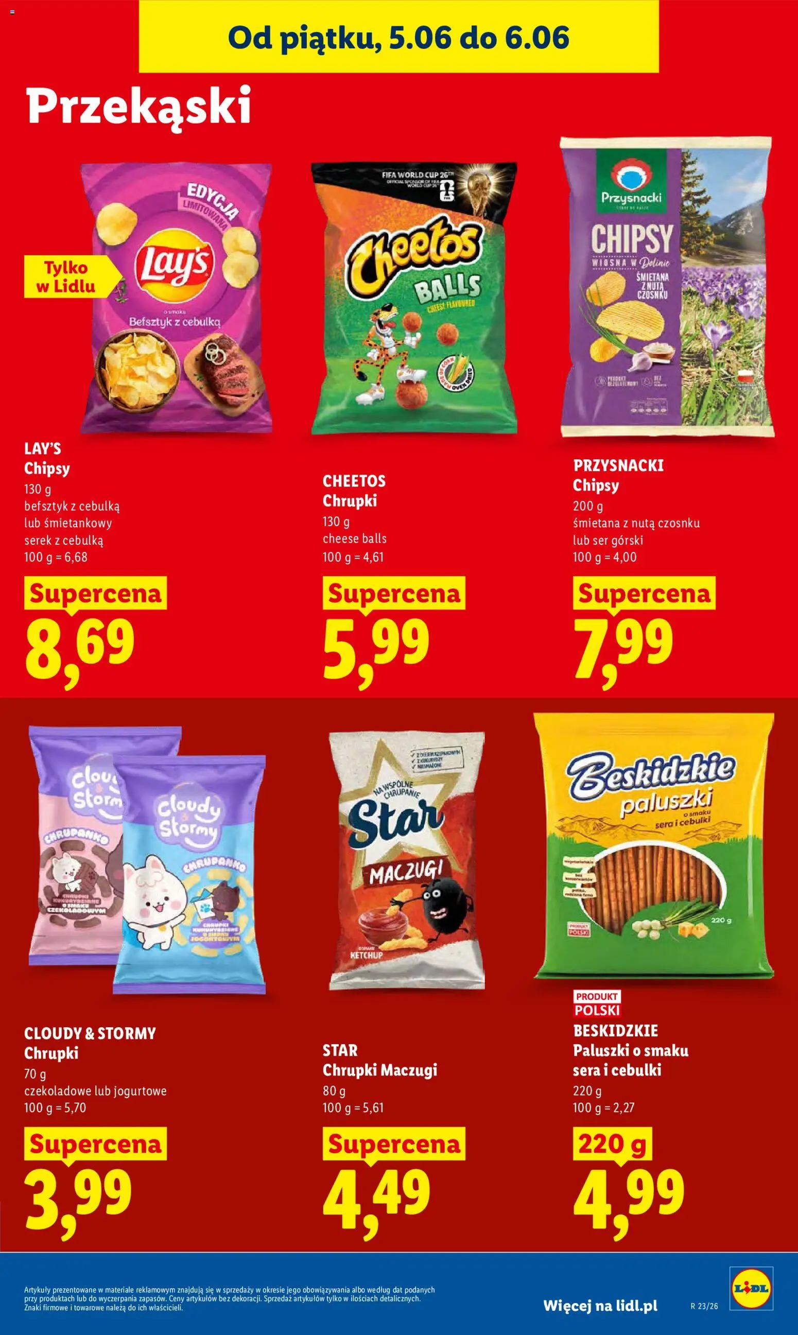 Lidl Polsko leták od 05.06.2026 | Strana: 75 | Produkty: Cheetos, Lay's, Chipsy