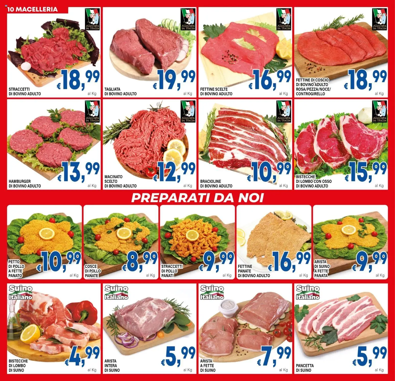 Volantino DEM del 29.05.2026 | Pagina: 10 | Prodotti: Pancetta, Suino, Hamburger, Macinato