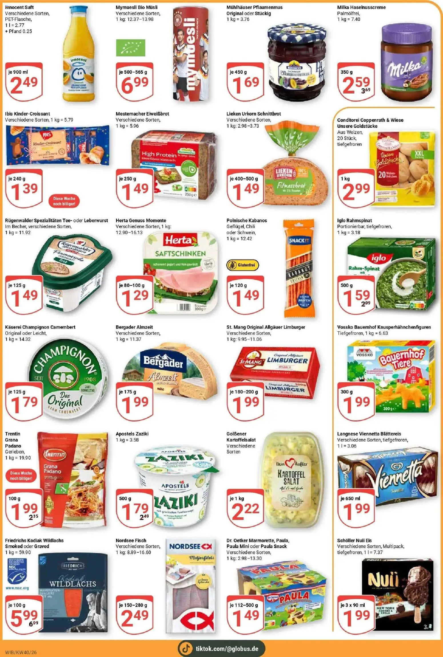 Globus Prospekt Wiesbaden-Nordenstadt (ab 28.09.2026) » Angebote online | Seite: 3 | Produkte: Spezialitäten, Iglo, Milka, Saft