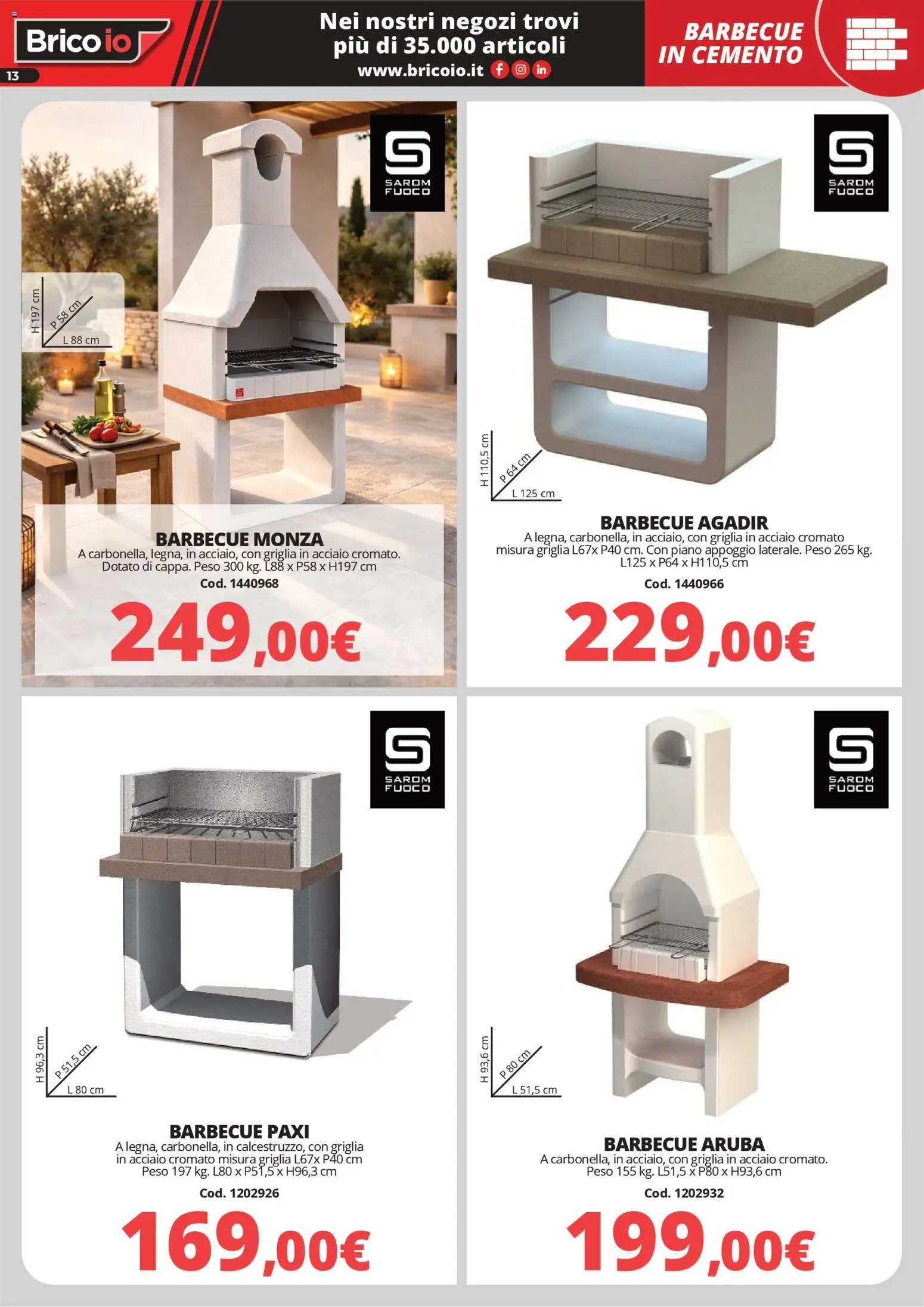 Volantino Brico io del 30.03.2026 | Pagina: 13 | Prodotti: Barbecue, Griglia