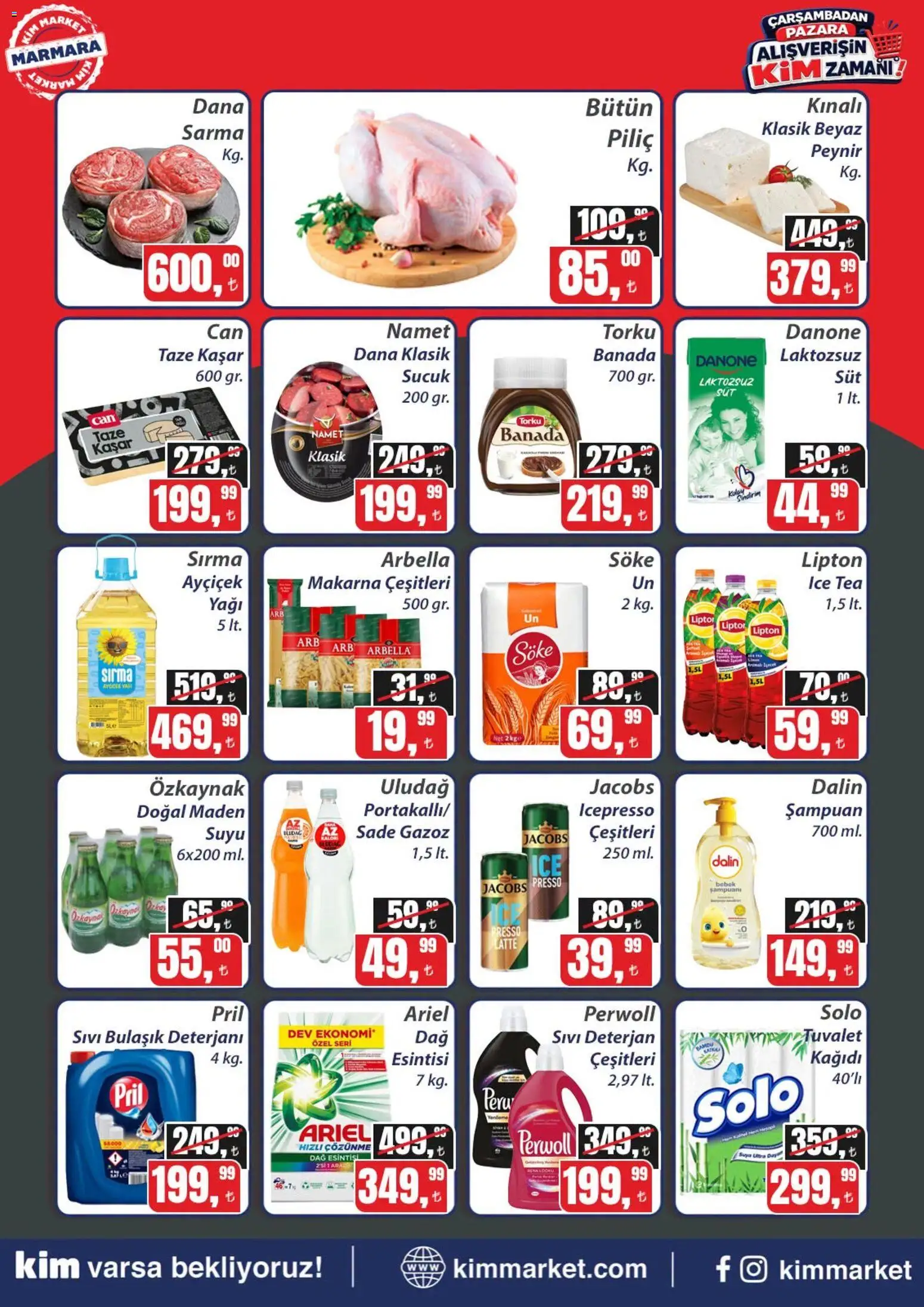 Kim Market Katalog - Çarşambadan Pazara - 15 Temmuz 2026 tarihinden itibaren geçerlidir | Sayfa: 2 | Ürünler: Tuvalet, Peynir, Deterjan, Bulaşık deterjanı