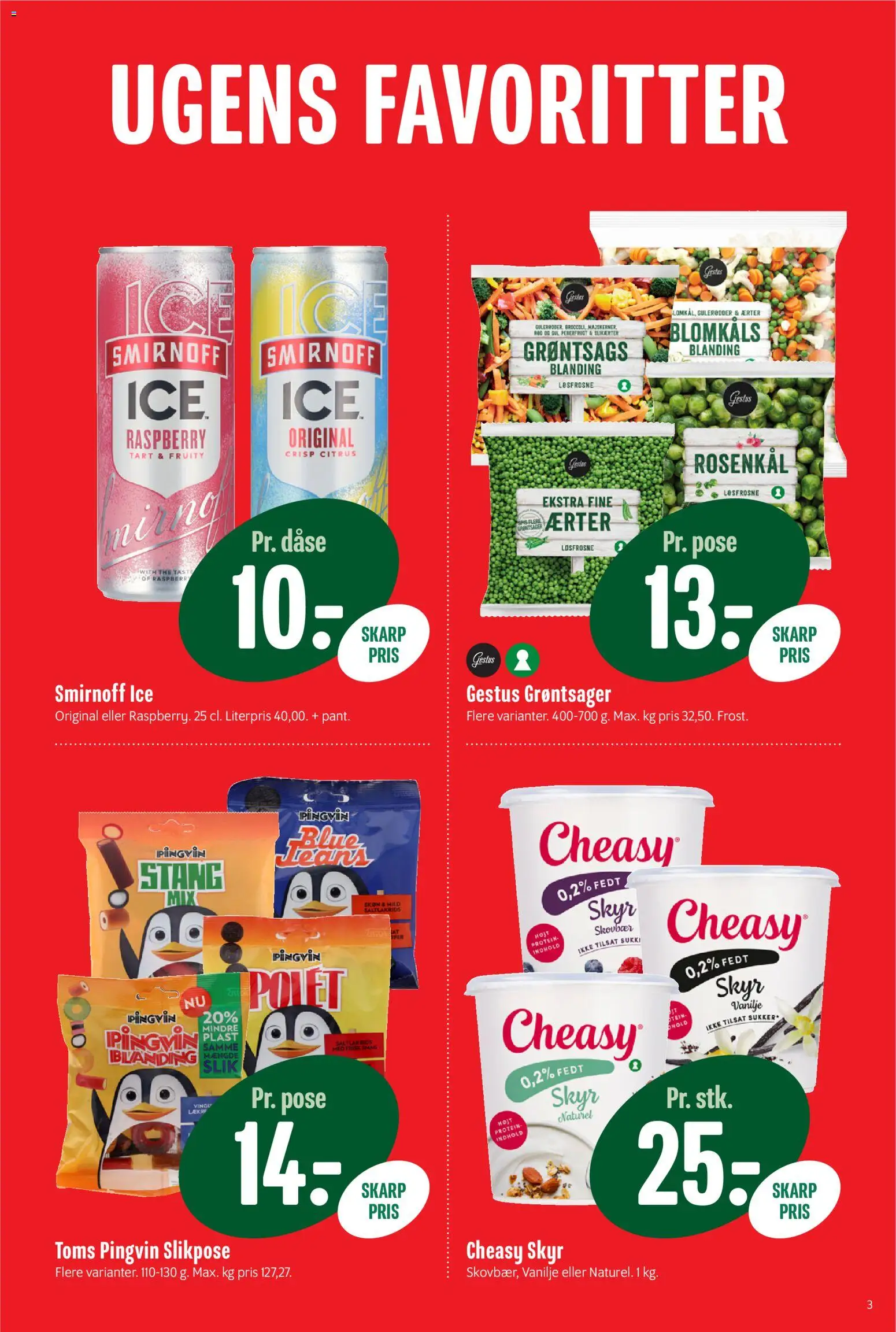 Min Købmand tilbudsavis – gyldig fra 17/07/2026 | Side: 3 | Produkter: Skyr, Gulerødder, Rosenkål, Sukker