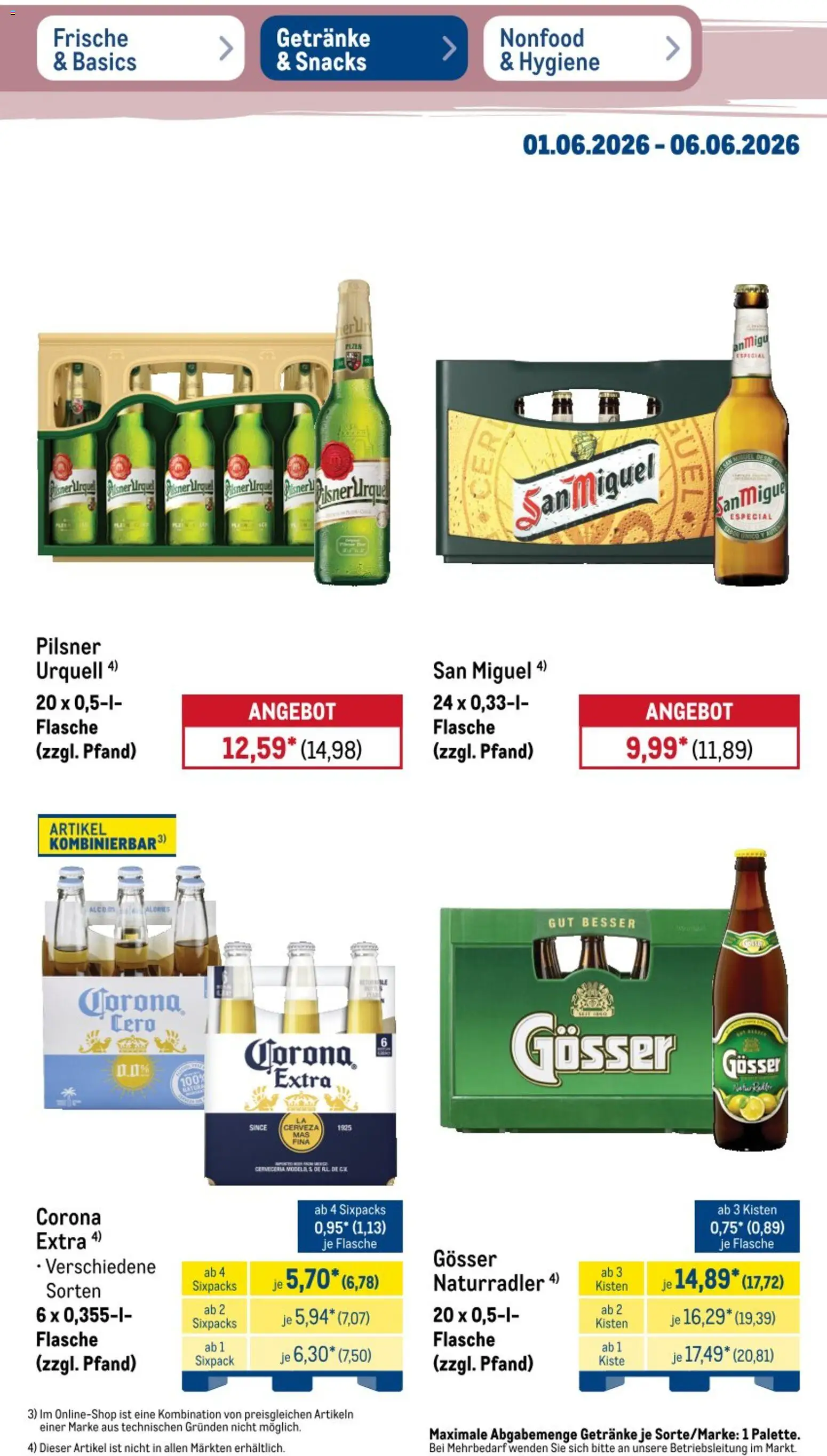 Metro NonFood-Angebote – gültig ab 01.06.2026 | Seite: 22 | Produkte: Pilsner urquell