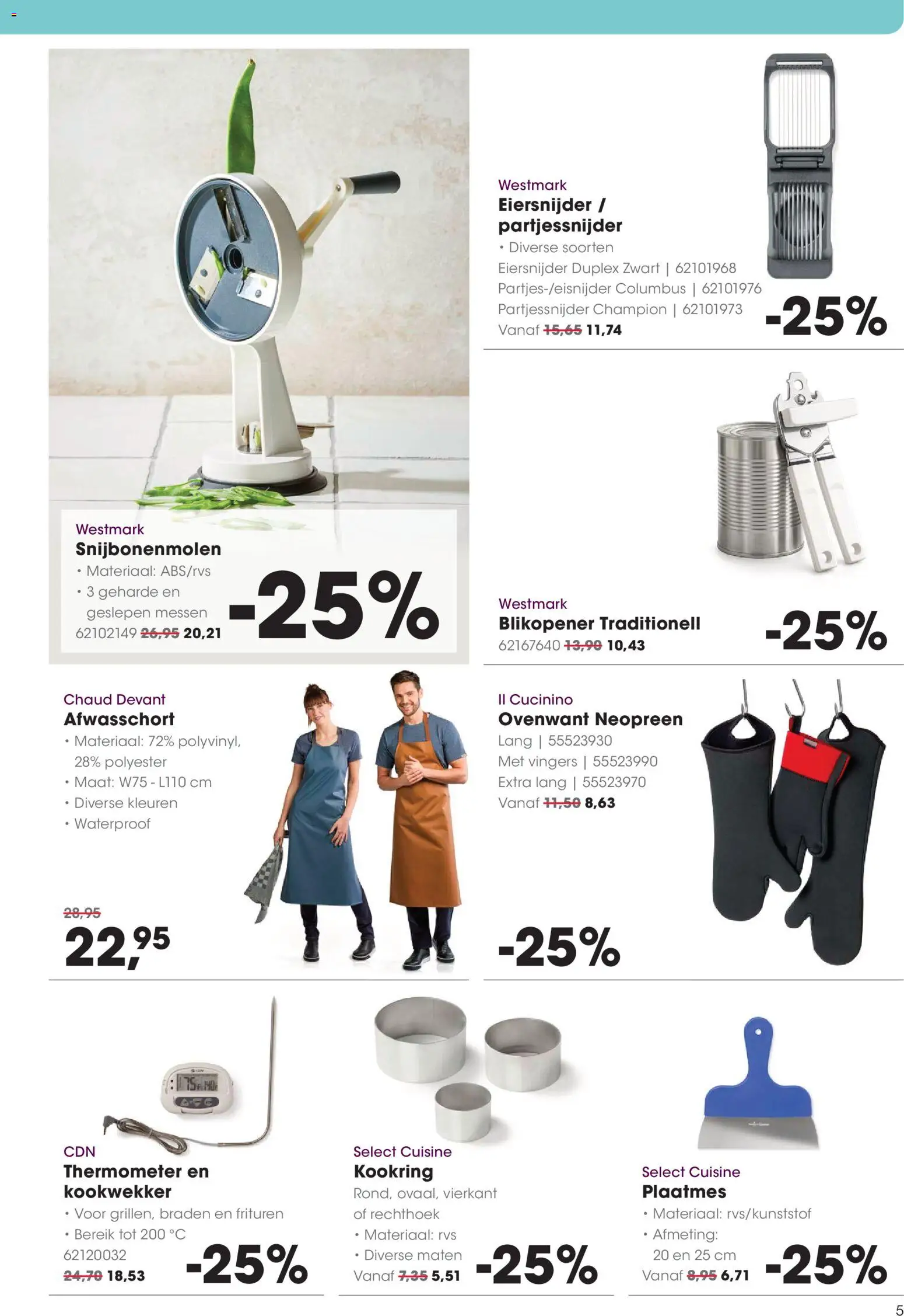 {H1} | Pagina: 5 | Producten: Messen, Thermometer