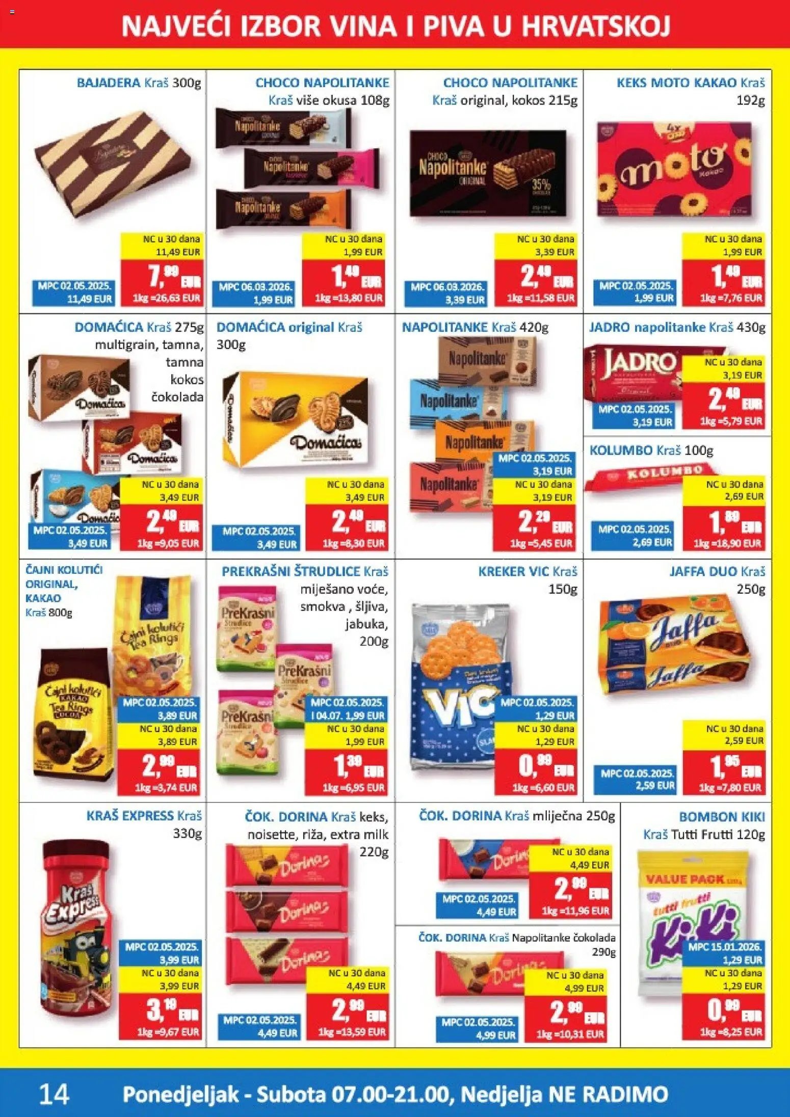 Vrutak katalog | vrijedi od 10.08.2026 | Stranica: 14 | Proizvodi: Bombon, Keks, Napolitanke, Kokos