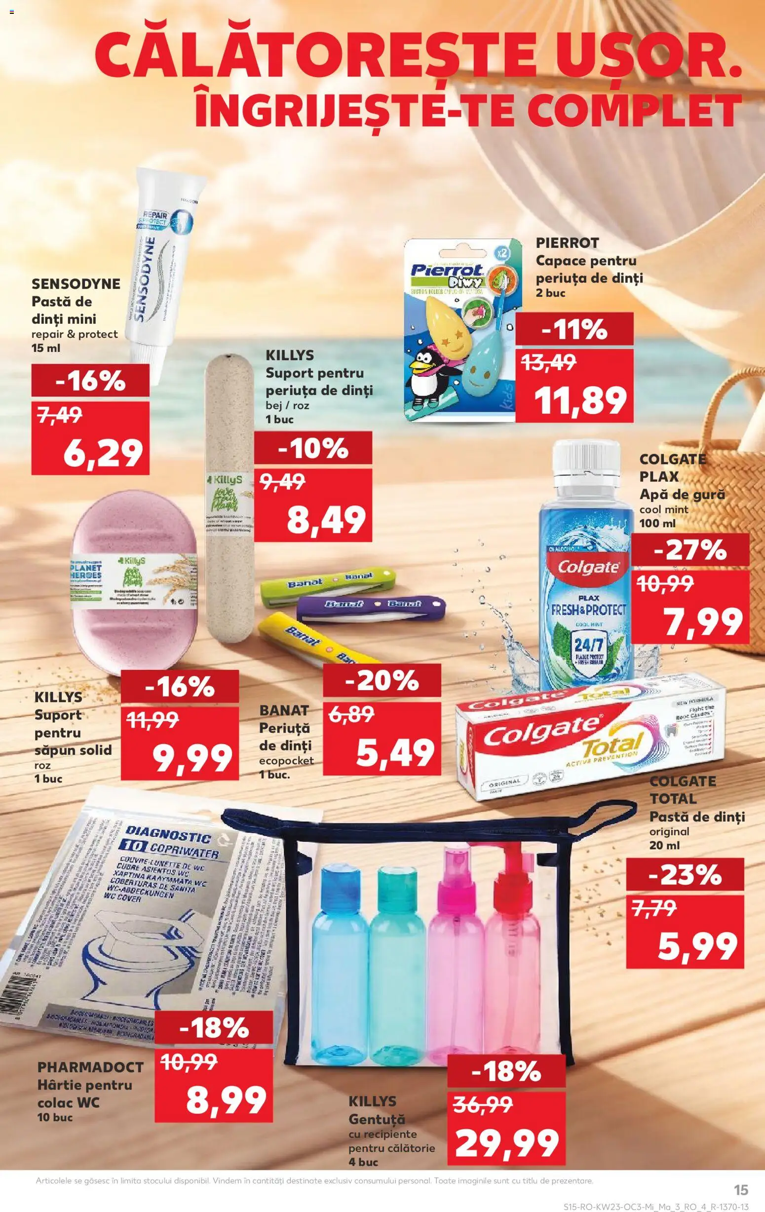Noul catalog Kaufland – valabil de la 03.06.2026 | Pagină: 15 | Produse: Săpun solid, Recipiente, Săpun, Apă