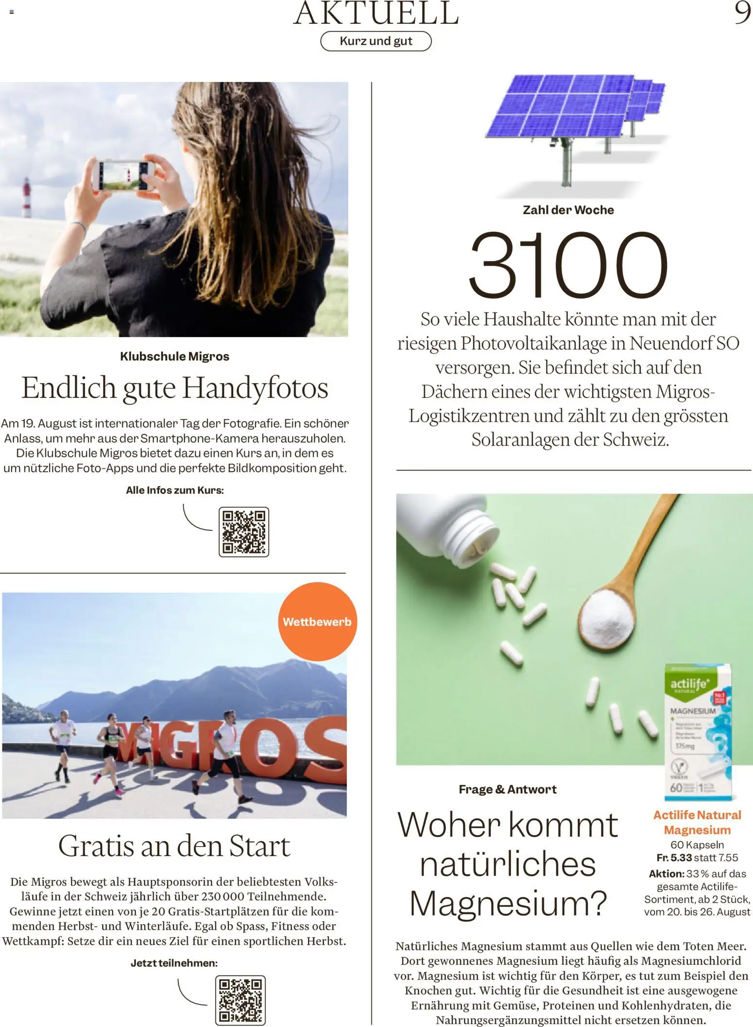 Migros aktionen Magazin – gültig ab 19.08.2026 | Seite: 9