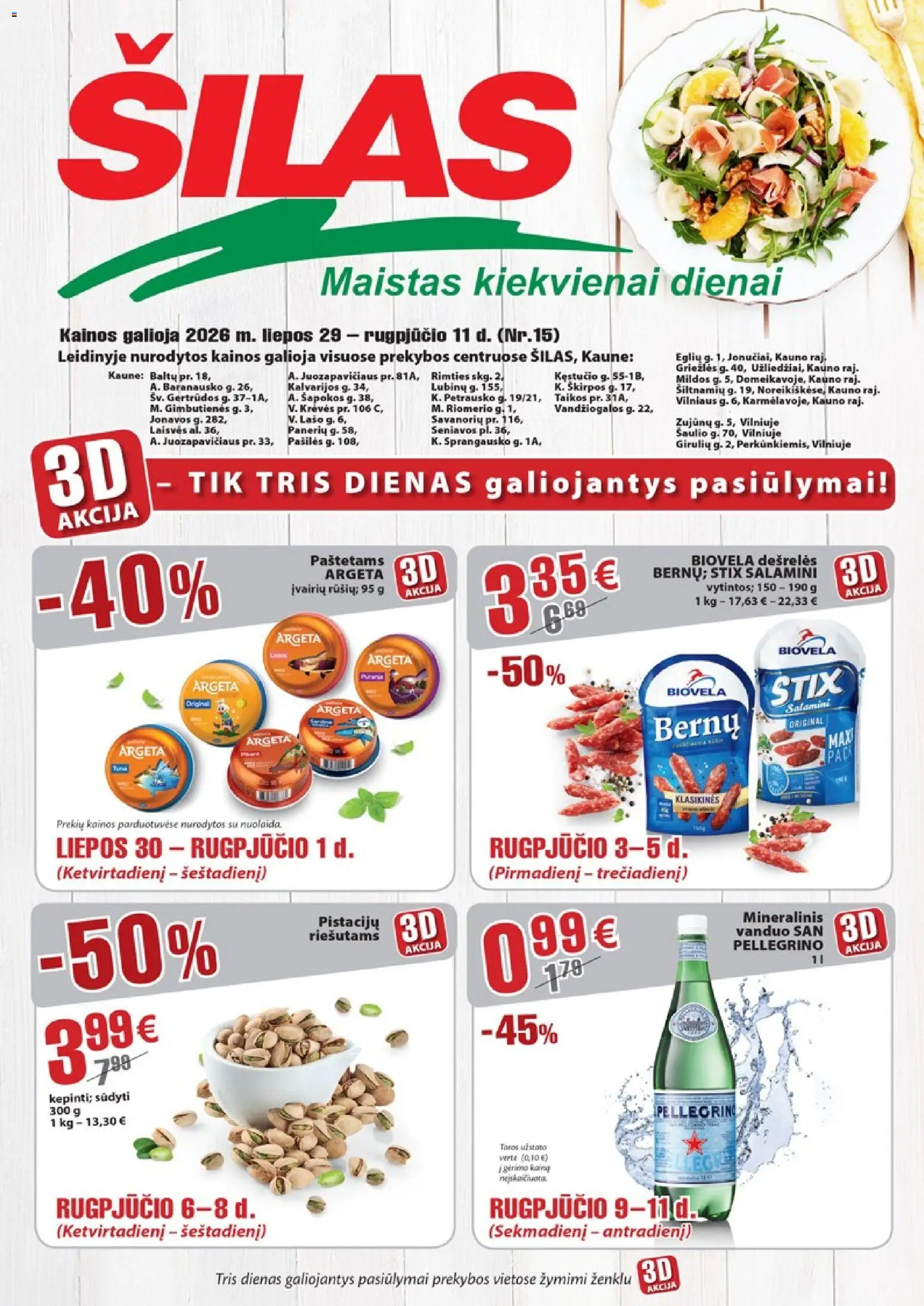Šilas akcijos nuo 2026.07.29 | Puslapis: 1 | Prekių: Dešrelės