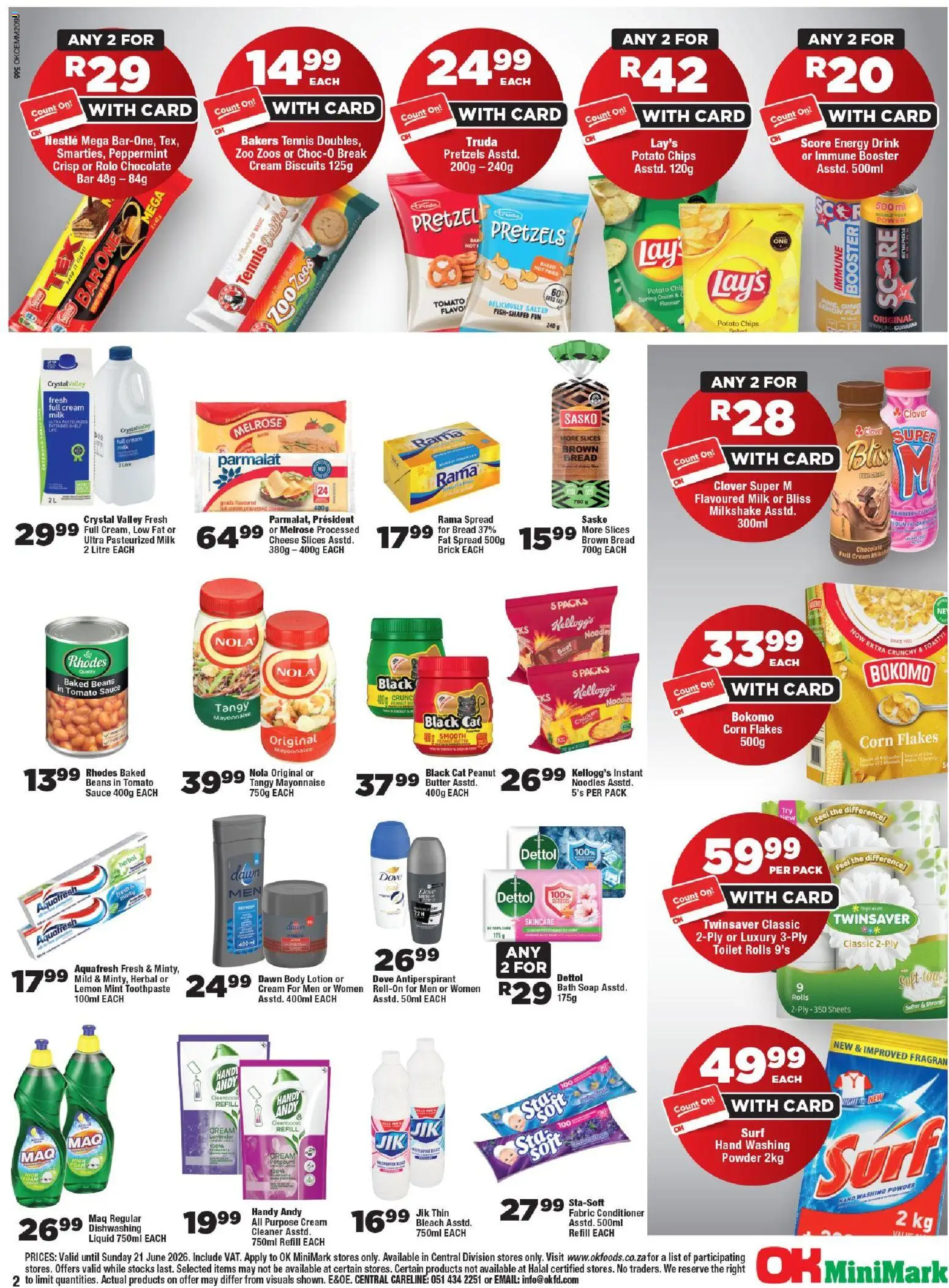 New OK Foods catalogue – valid from 10.06.2026 | Page: 2 | Products: Butter, Chocolate, Lemon, Lotion