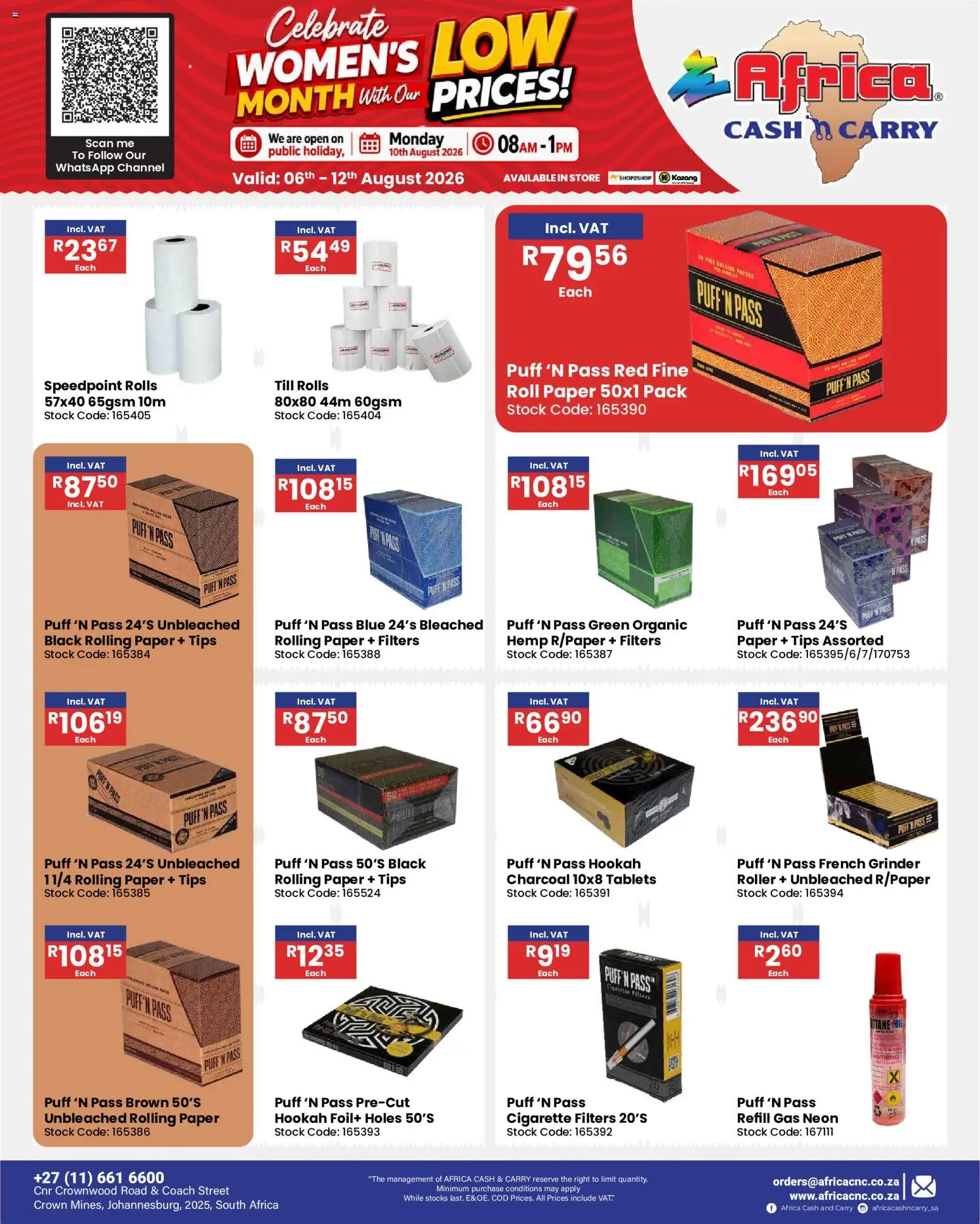 New Africa Cash & Carry catalogue – valid from 06/08/2026 | Page: 76 | Products: Grinder, Stock, Paper