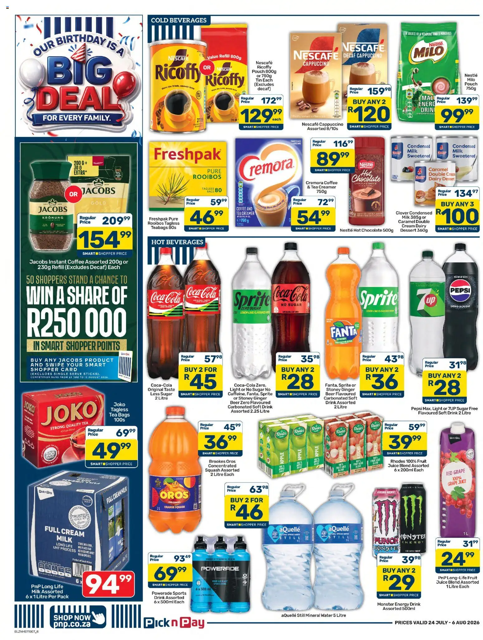 New Pick n Pay catalogue – valid from 24/07/2026 | Page: 6 | Products: Vitamins, Fanta, Cream, Fruit