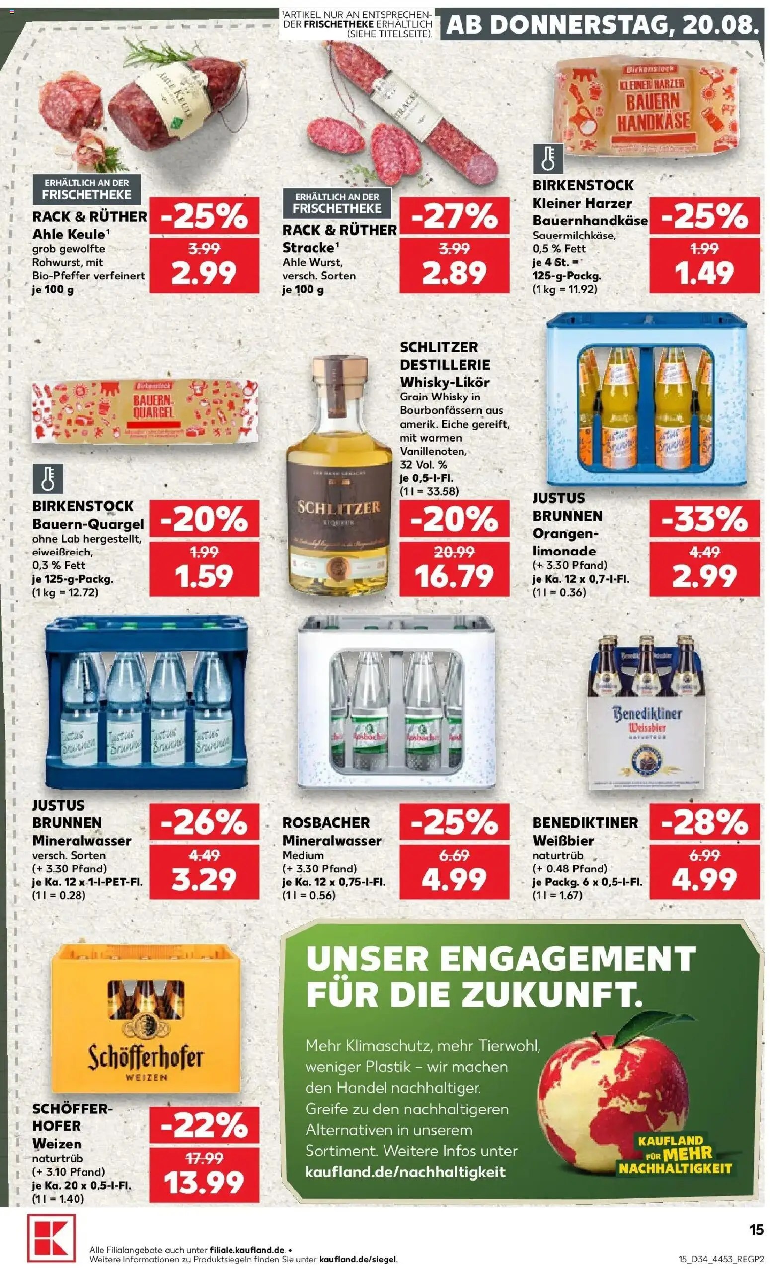 Prospekt Kaufland ab 17.08.2026 » Angebote Online zum Blättern | Seite: 26 | Produkte: Weißbier, Orangen, Limonade, Mineralwasser