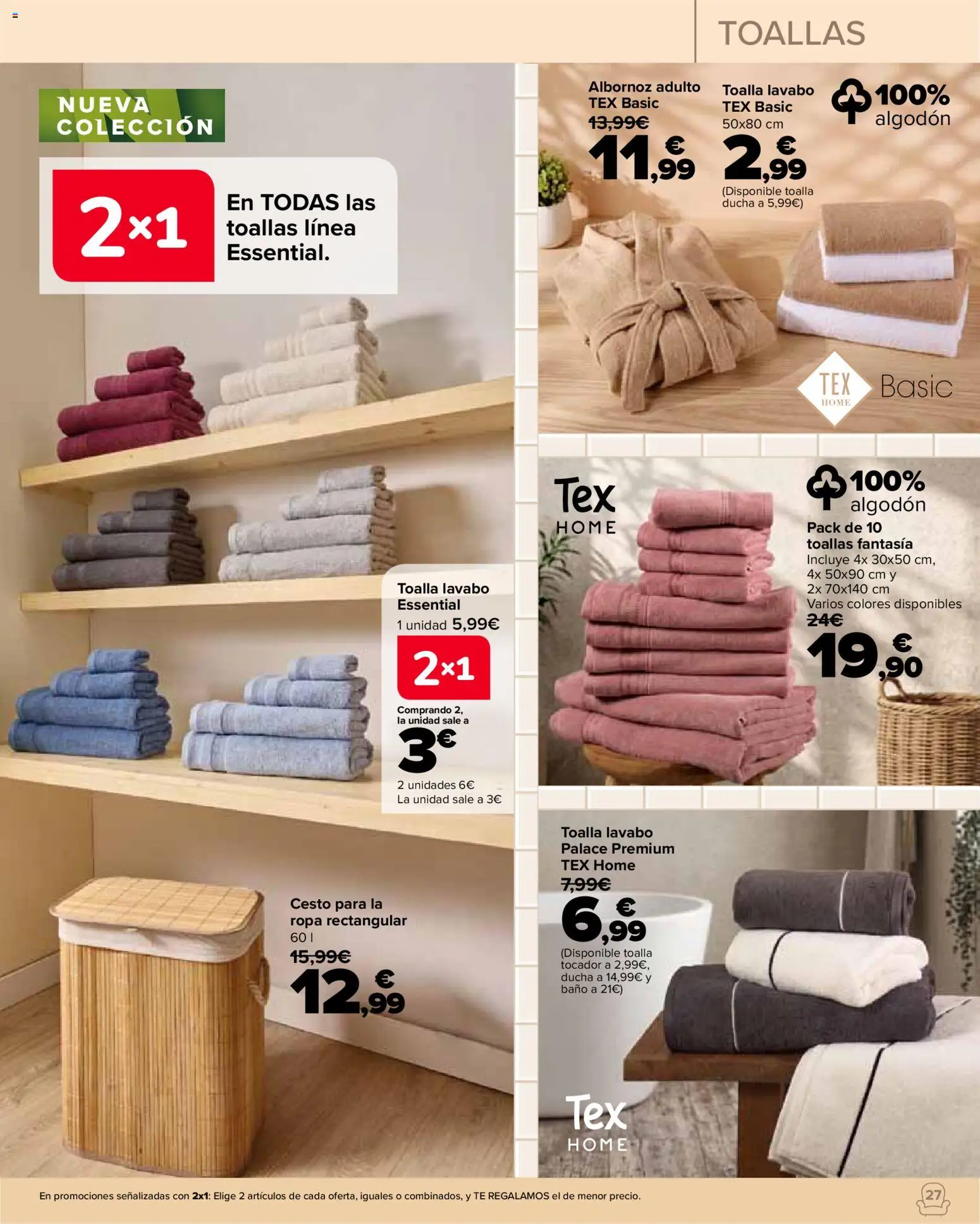 Carrefour Hogar │ válido desde el 22/09/2026 | Página: 27 | Productos: Té, Ropa, Algodón, Ducha