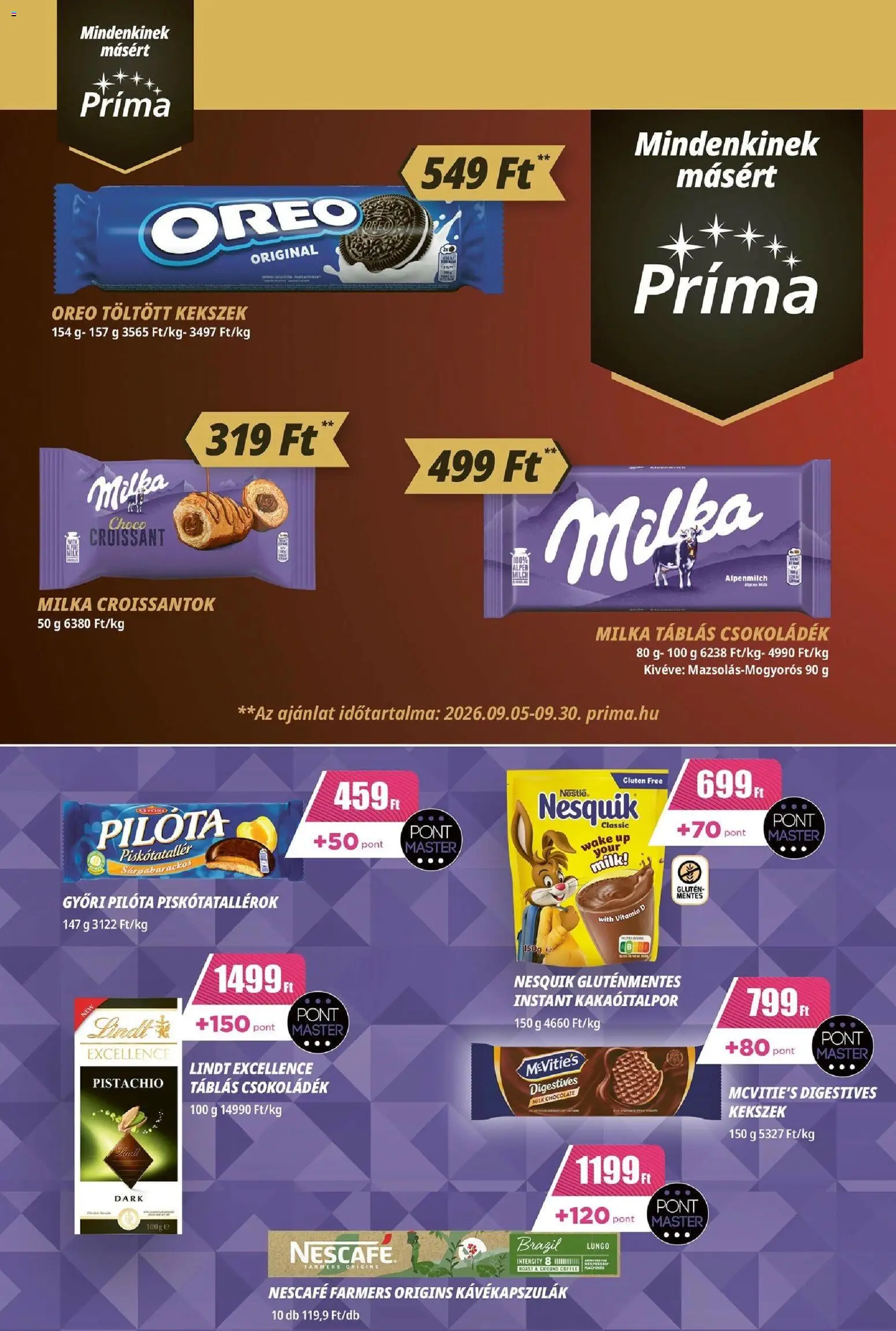 CBA Príma akciós ujság - amely érvényes a következő dátumtól: 2026.09.10. | Oldal: 6 | Termékek: Croissant, Piskótatallér, Gluténmentes, Kekszek