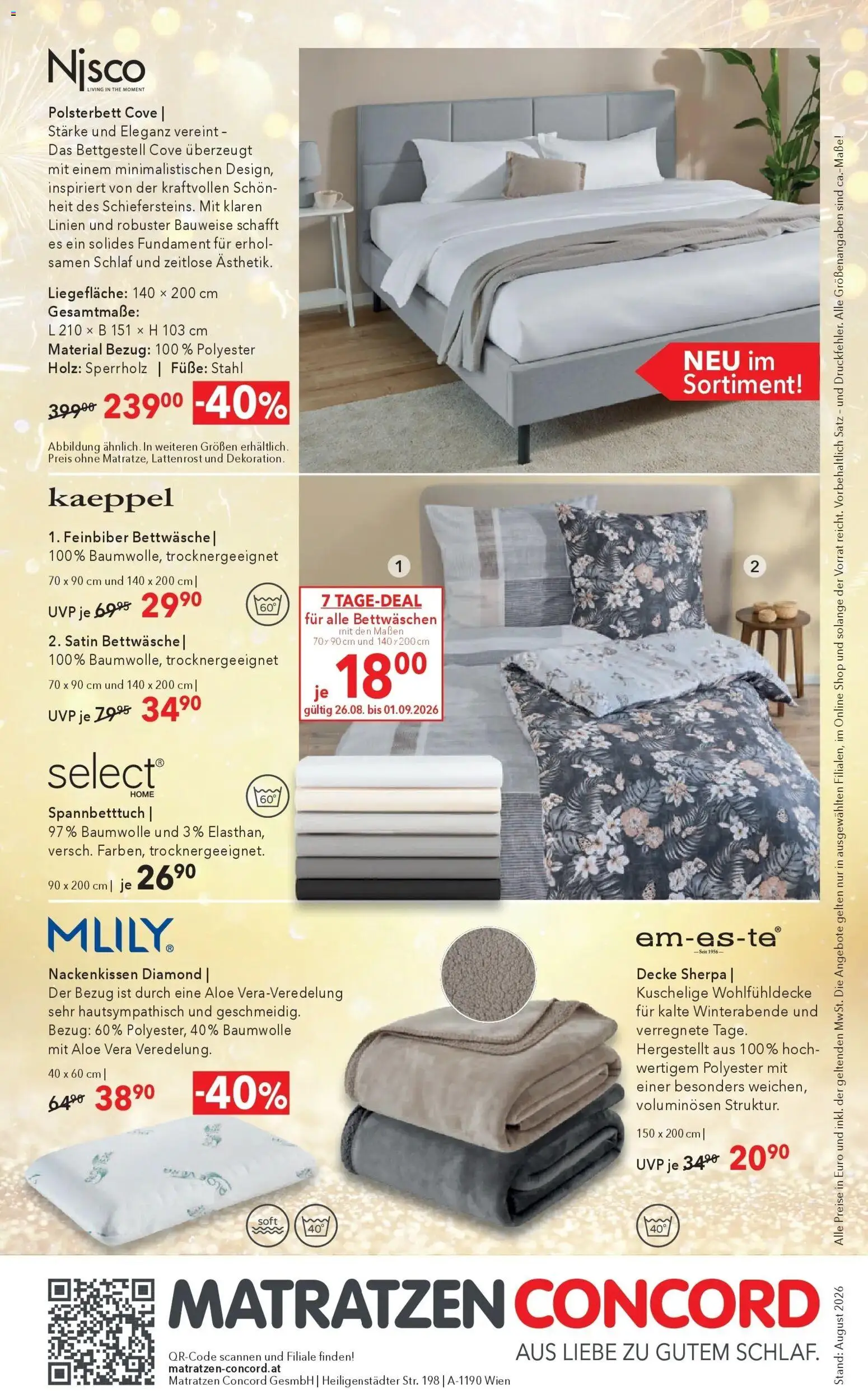 Matratzen Concord Vösendorf gültig ab 26.08.2026 | Seite: 8 | Produkte: Decke, Lattenrost