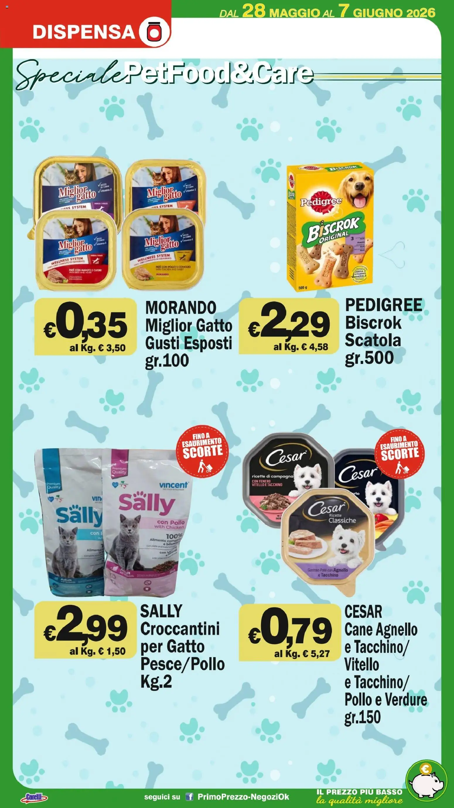 Volantino Primo Prezzo del 28.05.2026 | Pagina: 18 | Prodotti: Paté, Manzo, Vitello, Agnello