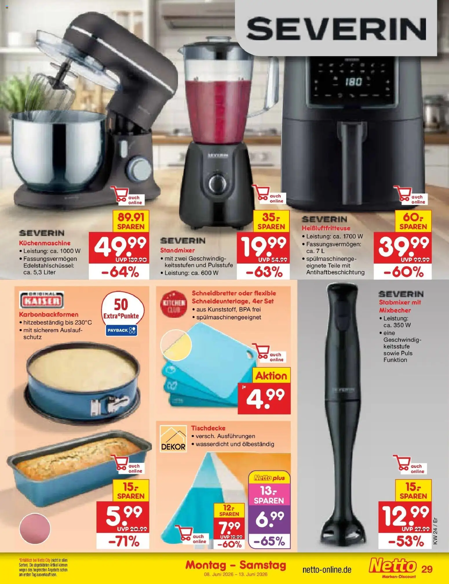 Netto Marken-Discount Prospekt Nordhausen – gültig ab 08.06.2026 | Seite: 51 | Produkte: Stabmixer, Heißluftfritteuse