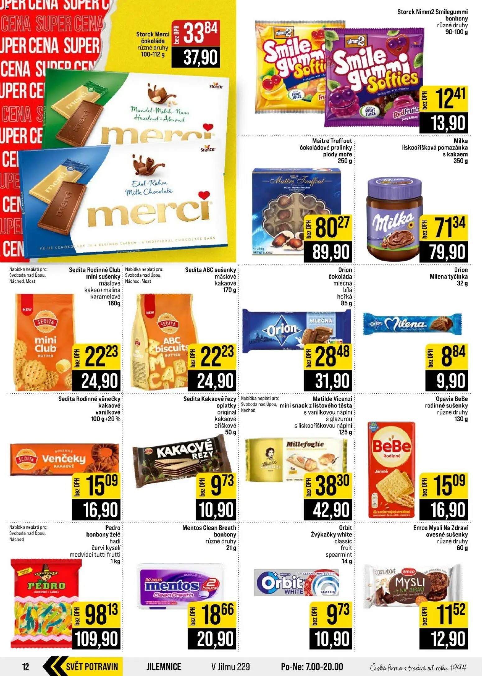 Jip leták - Cash & Carry od 05.08.2026 | Strana: 12 | Produkty: Mošt, Bonbóny, Sušenky, Milk chocolate