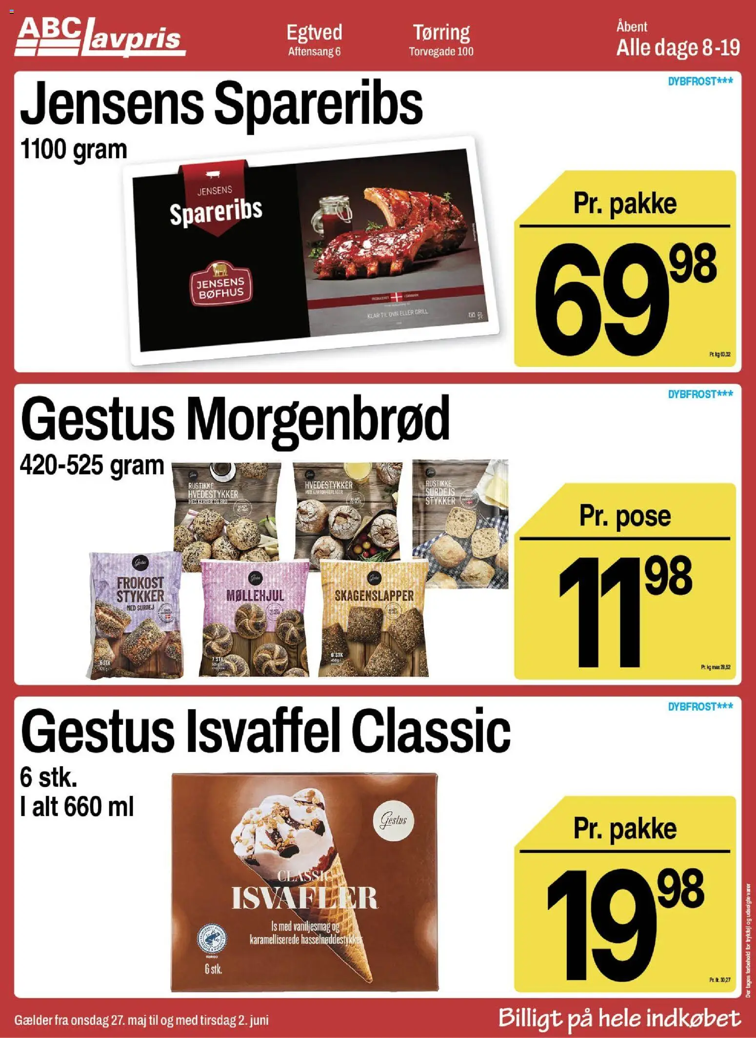 Abc Lavpris tilbudsavis – gyldig fra 27.05.2026 | Side: 7 | Produkter: Morgenbrød, Is, Ovn, Grill