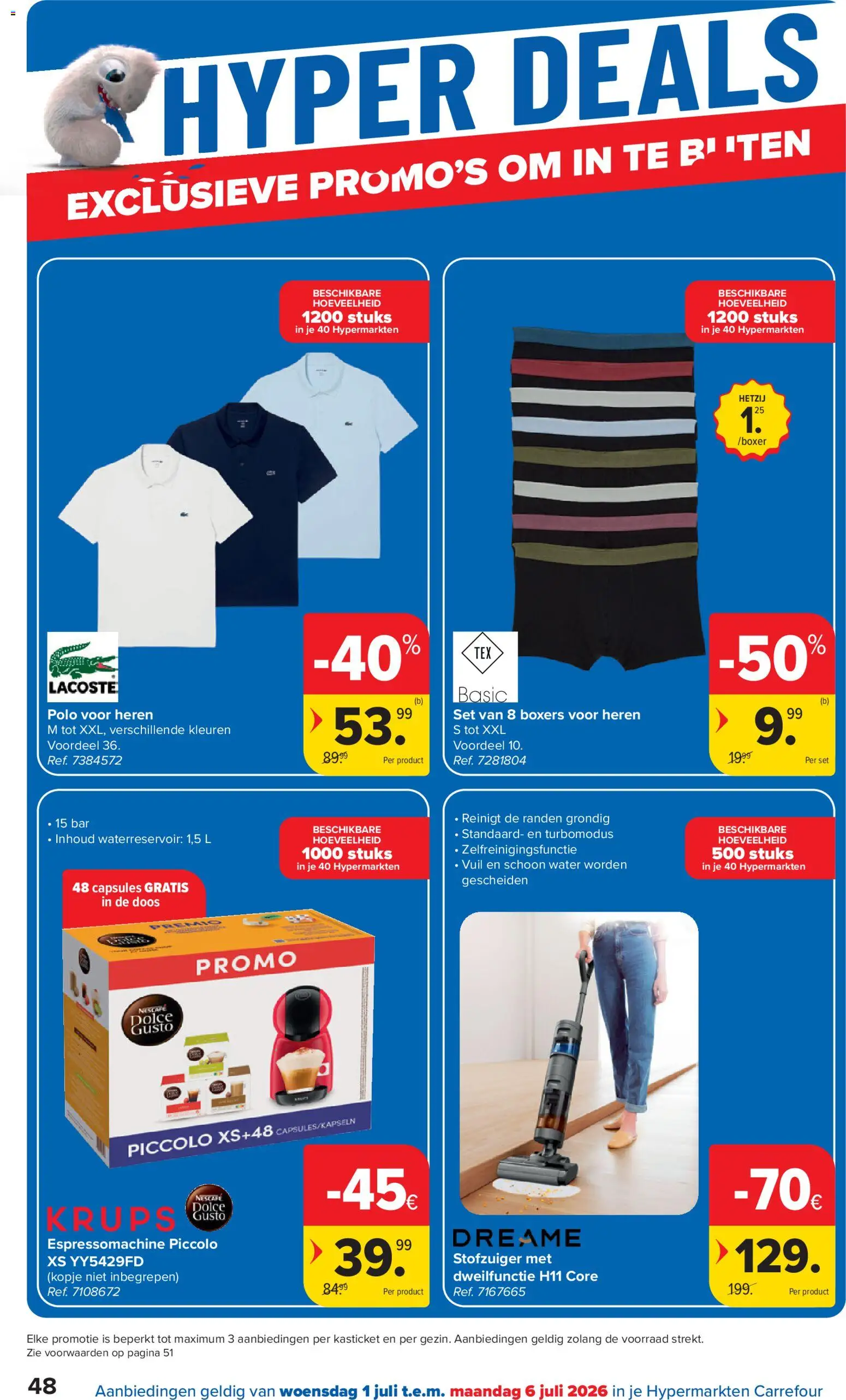{H1} | Pagina: 48 | Producten: Boxers, Stofzuiger, Nescafe, Shirt