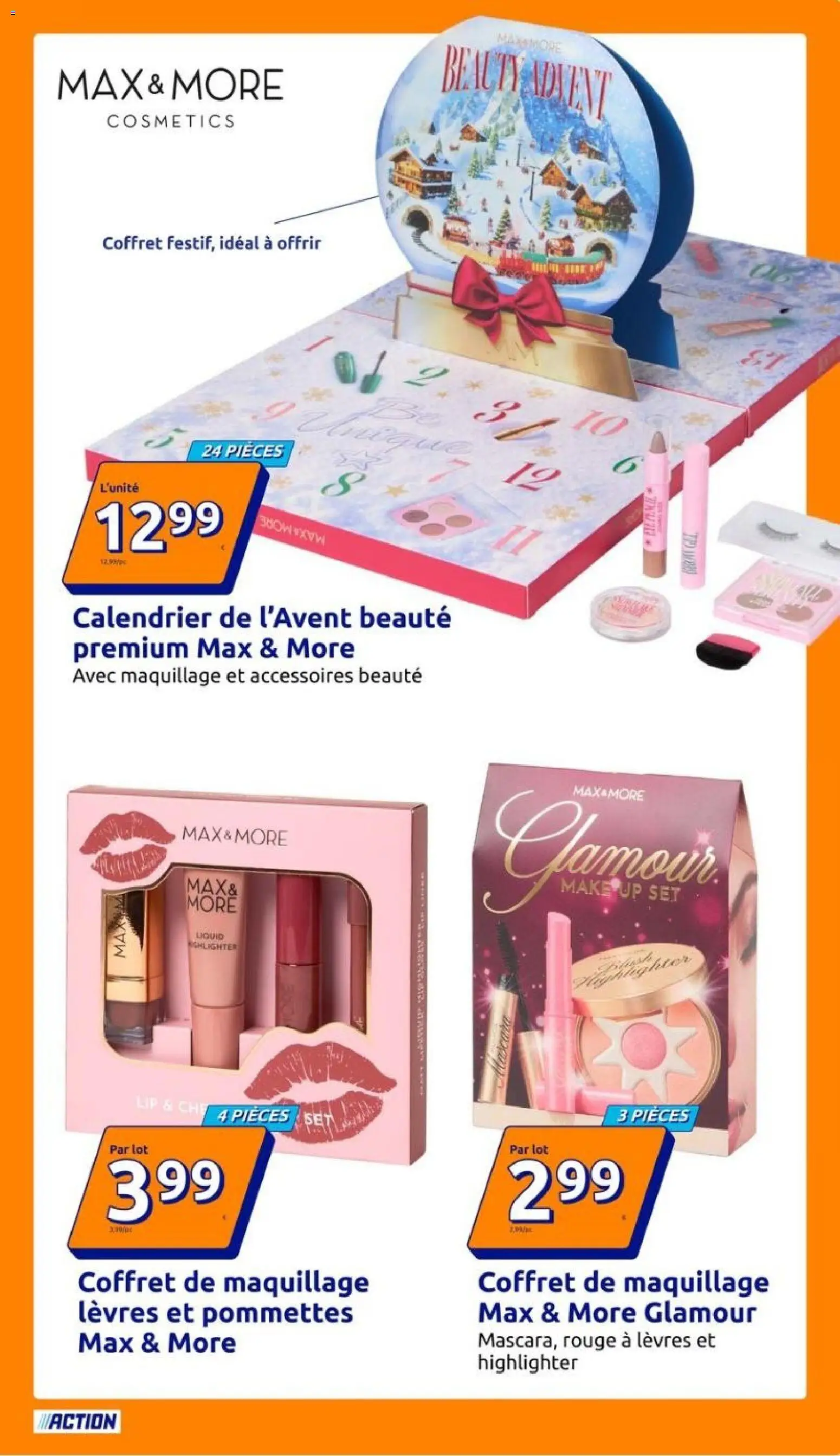 {H1} | Page: 19 | Produits: Calendrier, Highlighter, Rouge à lèvres, Calendrier de l'avent