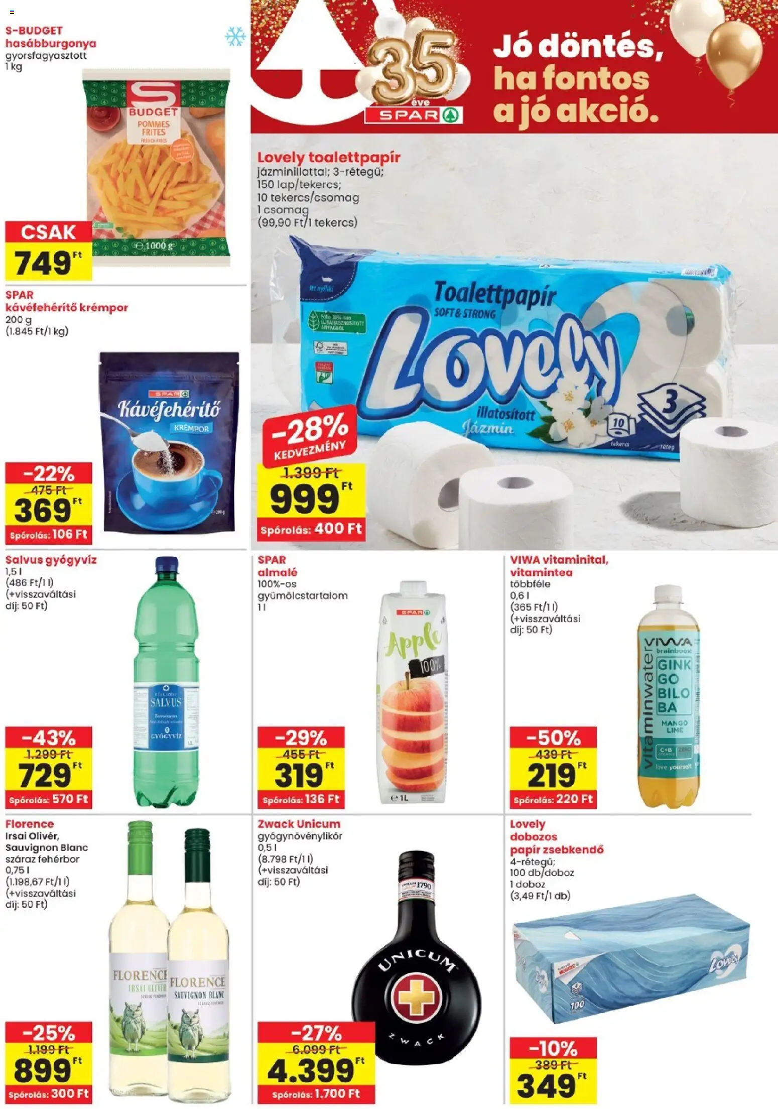 Spar akciós ujság - amely érvényes a következő dátumtól: 18.06.2026 | Oldal: 3 | Termékek: Lime, Kávéfehérítő, Hasábburgonya, Almalé