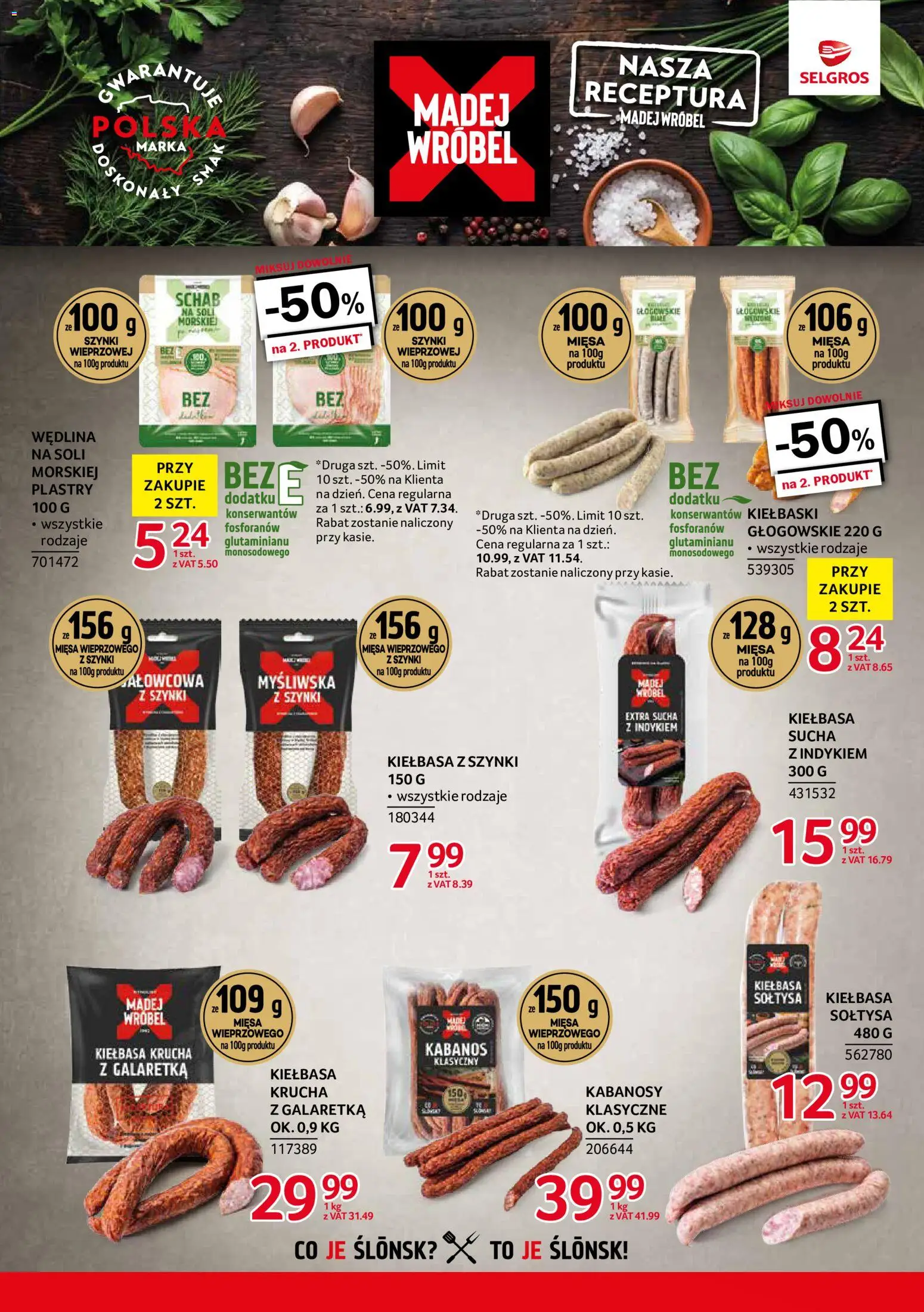Selgros cash&carry gazetka - Markowe produkty od 10.09.2026 | Strona: 12 | Produkty: Schab, Myśliwska, Kiełbaski, Kabanos