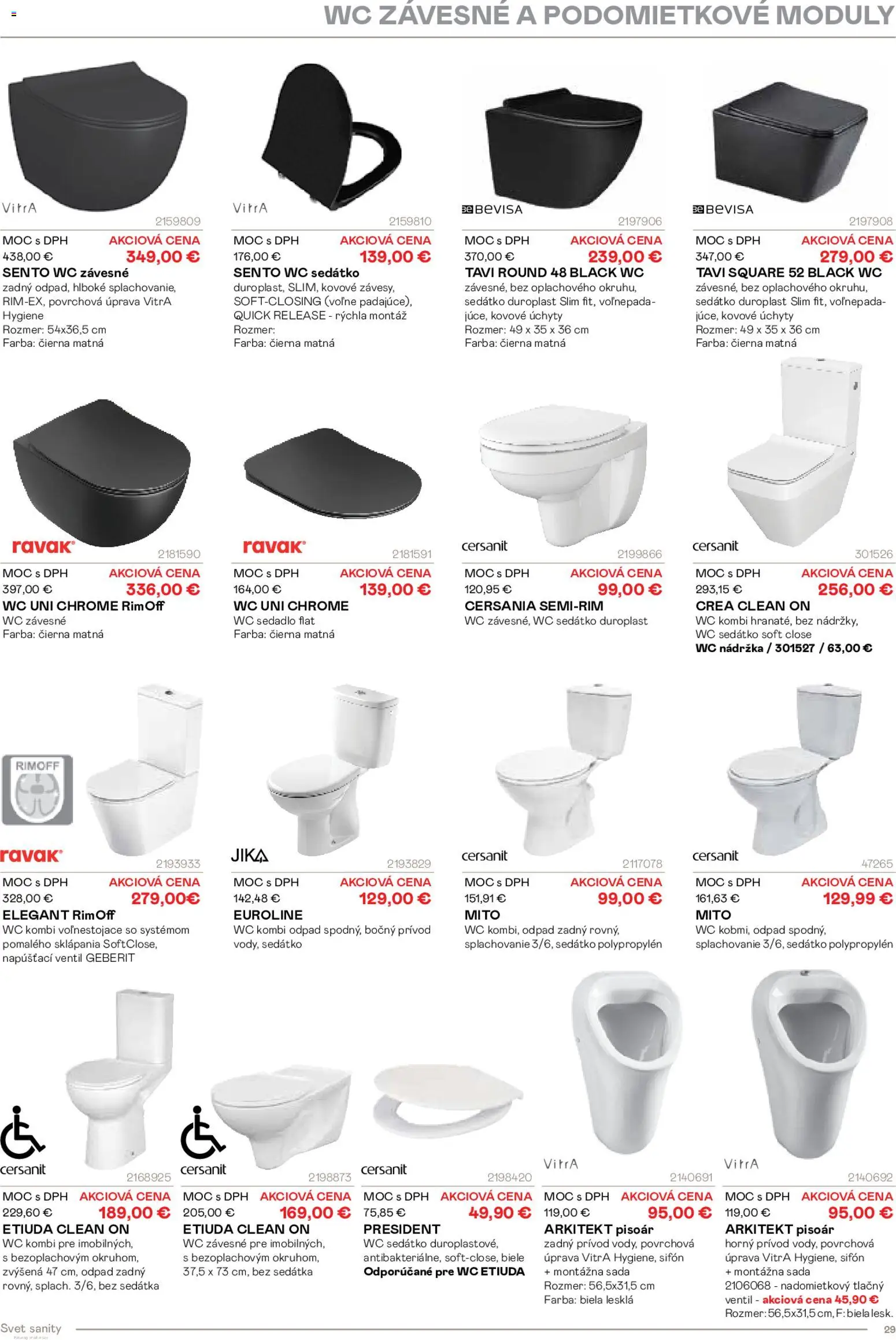 Nové Ingema akcie – leták je platný od 29.10.2025 | Strana: 31 | Produkty: Geberit, Ventil, Wc
