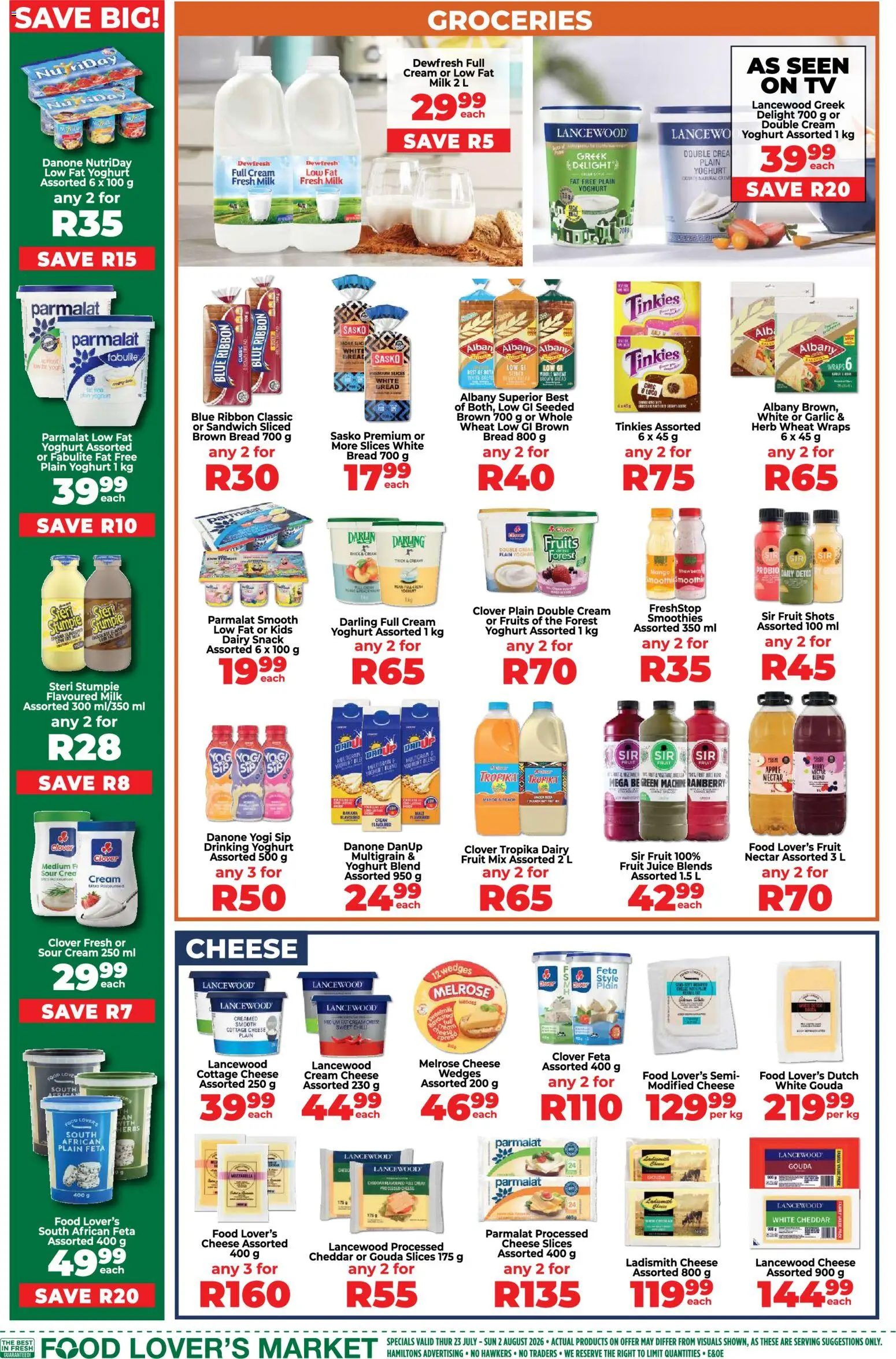 New Food Lover's Market catalogue – valid from 23/07/2026 | Page: 6 | Products: Yoghurt, Cream, Mango, Garlic