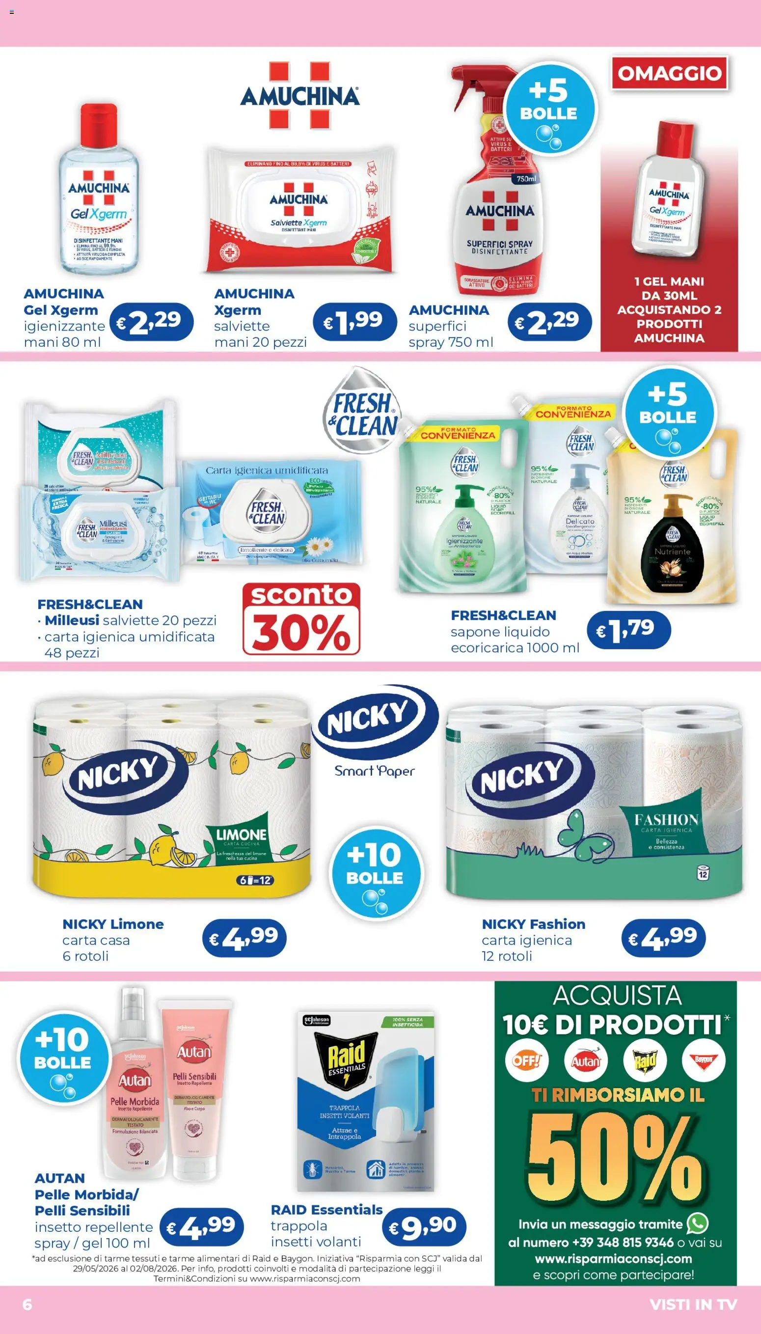 Volantino Acqua e Sapone del 23/07/2026 | Pagina: 6 | Prodotti: Sapone, Limone, Insetticida, Batterie