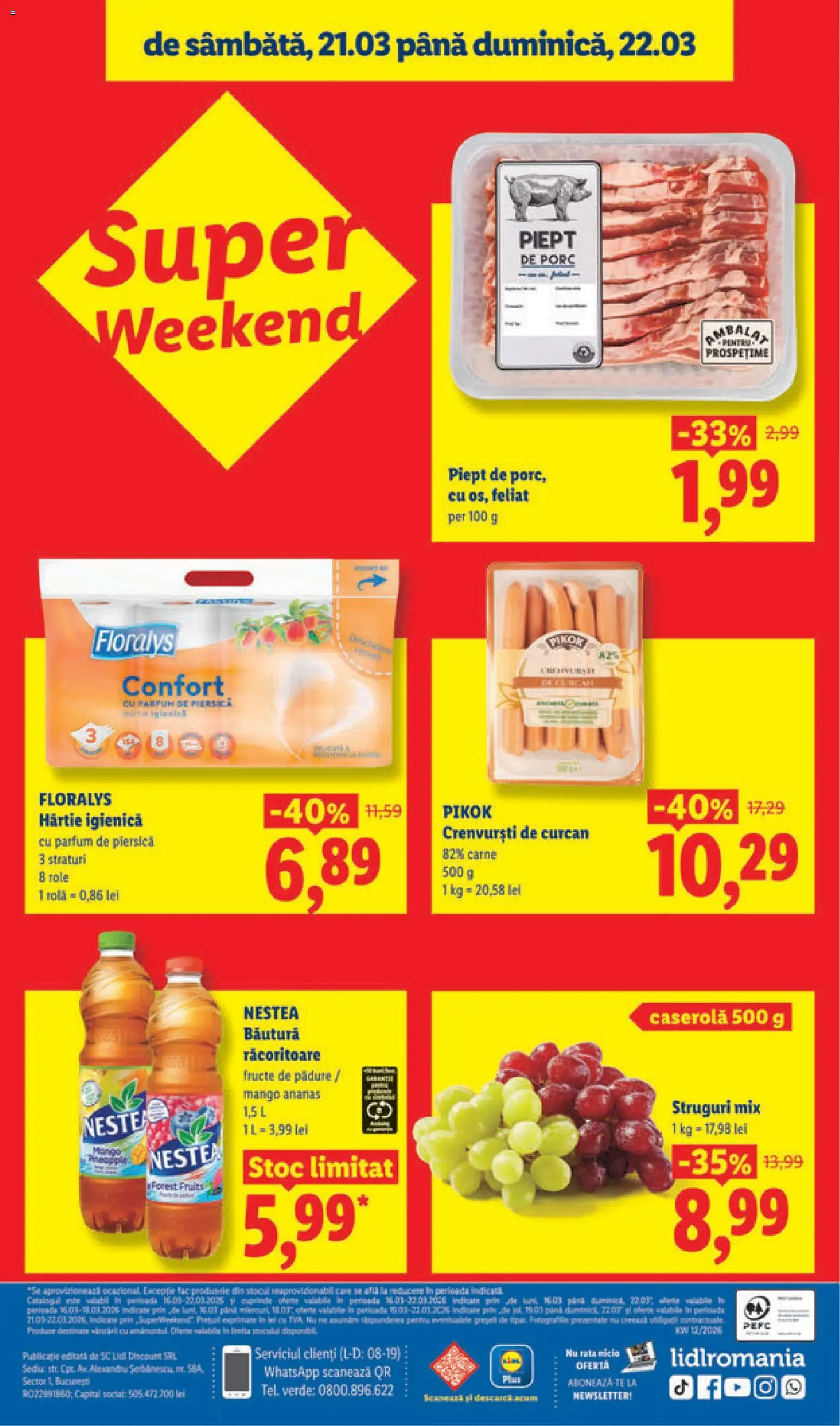 Noul catalog Lidl – valabil de la 16.03.2026 | Pagină: 40 | Produse: Struguri, Parfum, Rață, Mango