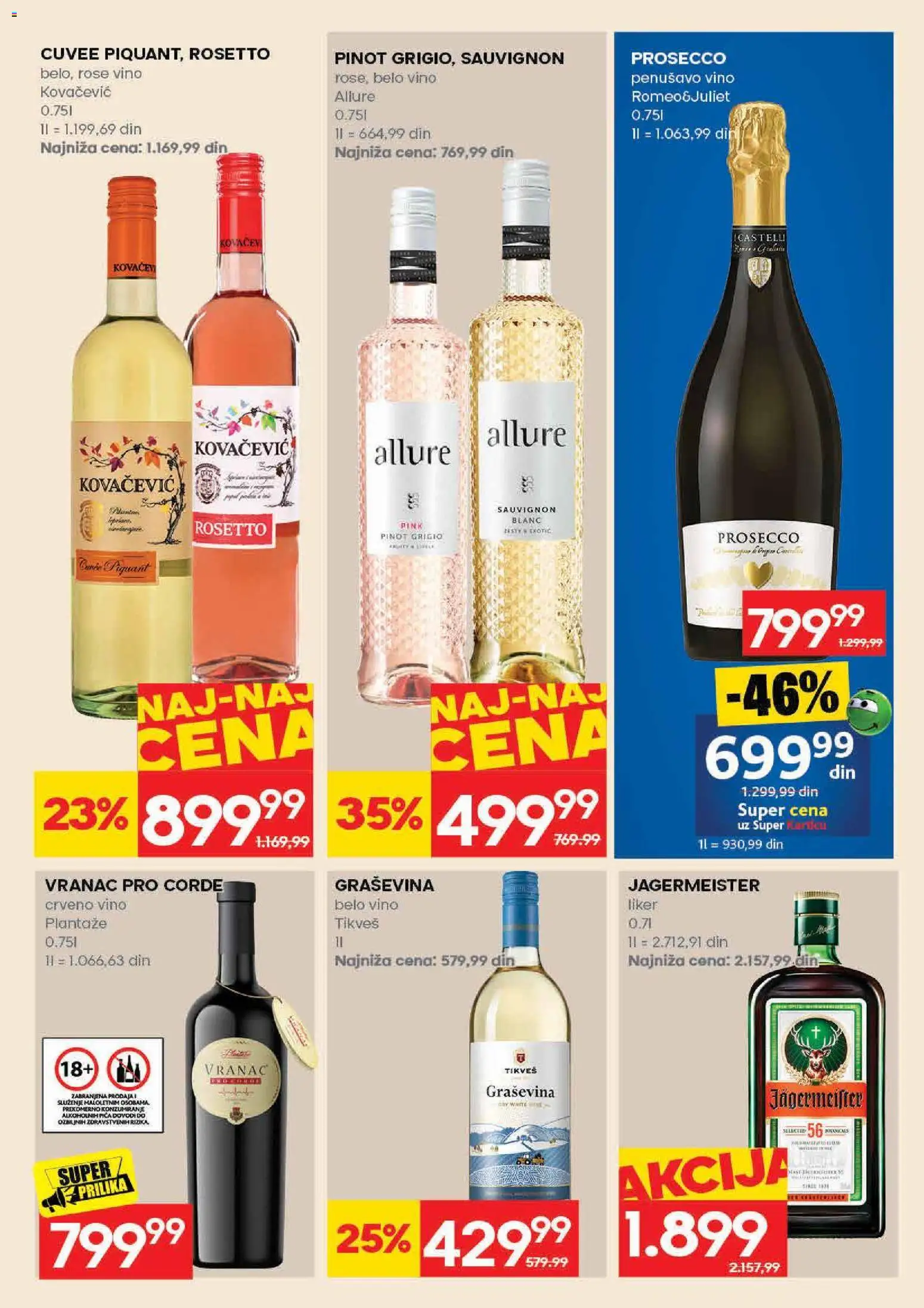 Roda katalog - važi od 11.06.2026 | Strana: 27 | Proizvode: Liker, Vranac, Crveno vino, Pinot grigio